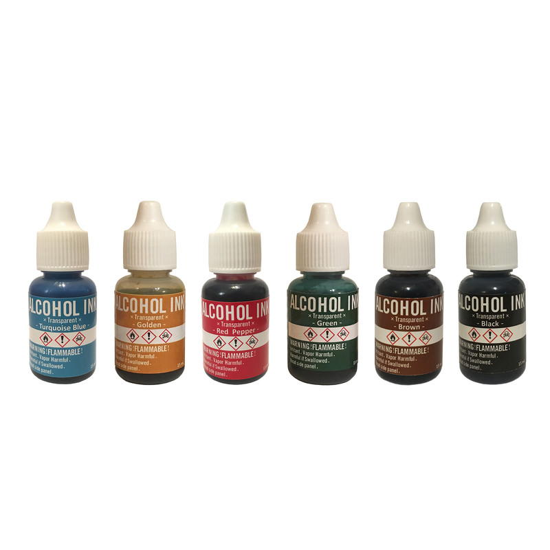 جوهر رنگ رزین اپوکسی مدل Transparent کد BGRGBB06 حجم 15 میلی لیتر بسته 6 عددی