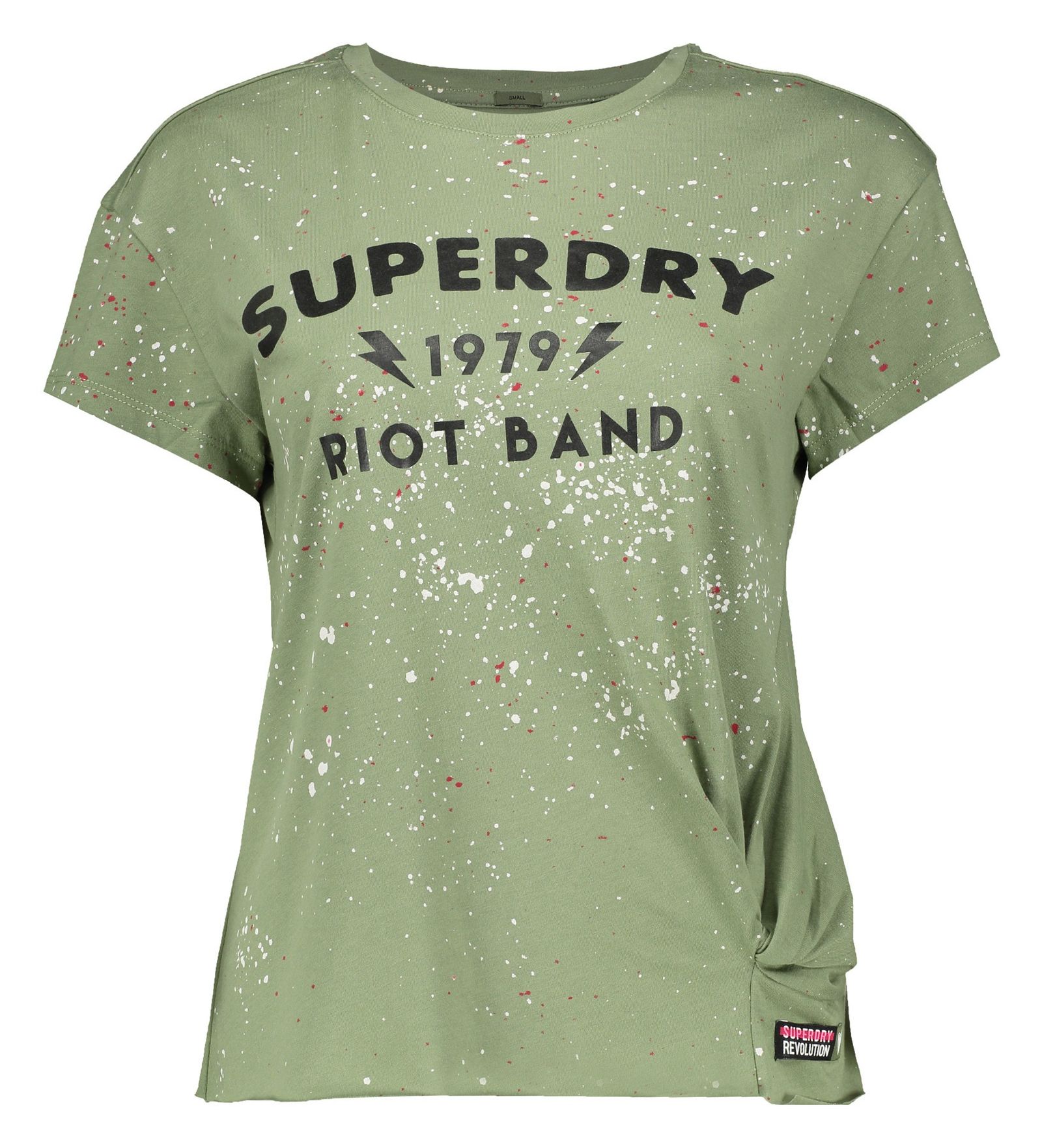 تی شرت نخی یقه گرد زنانه - سوپردرای - زیتونی - 2