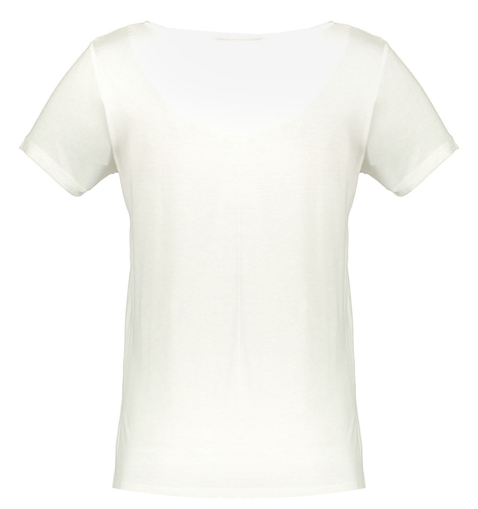 تی شرت ویسکوز یقه گرد زنانه - کالکشن - سفيد - 5