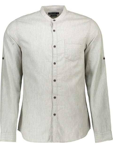 پیراهن نخی یقه گرد مردانه - ال سی وایکیکی