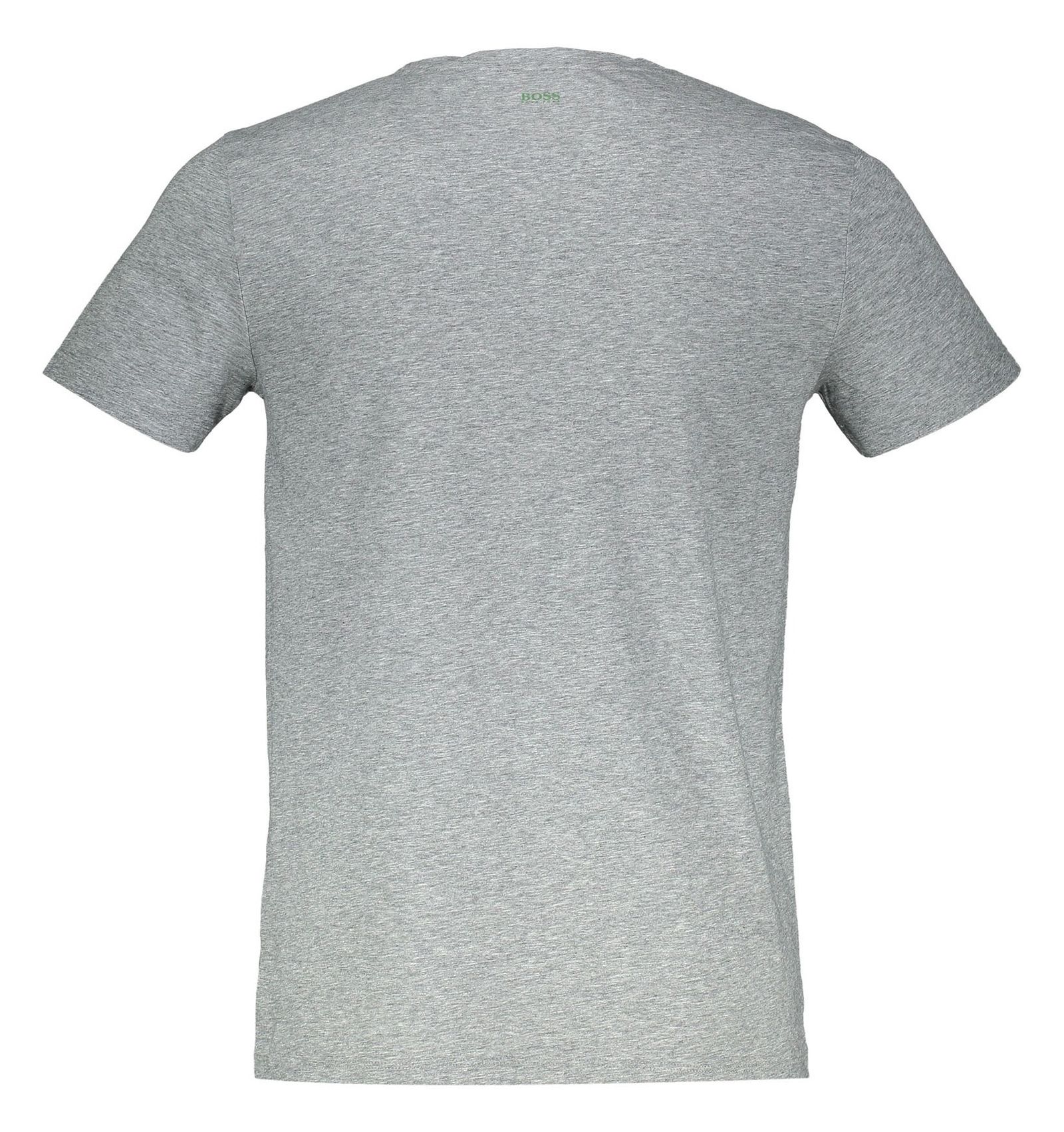 تی شرت نخی یقه گرد مردانه Timen 3 - باس اورنج - طوسي - 4