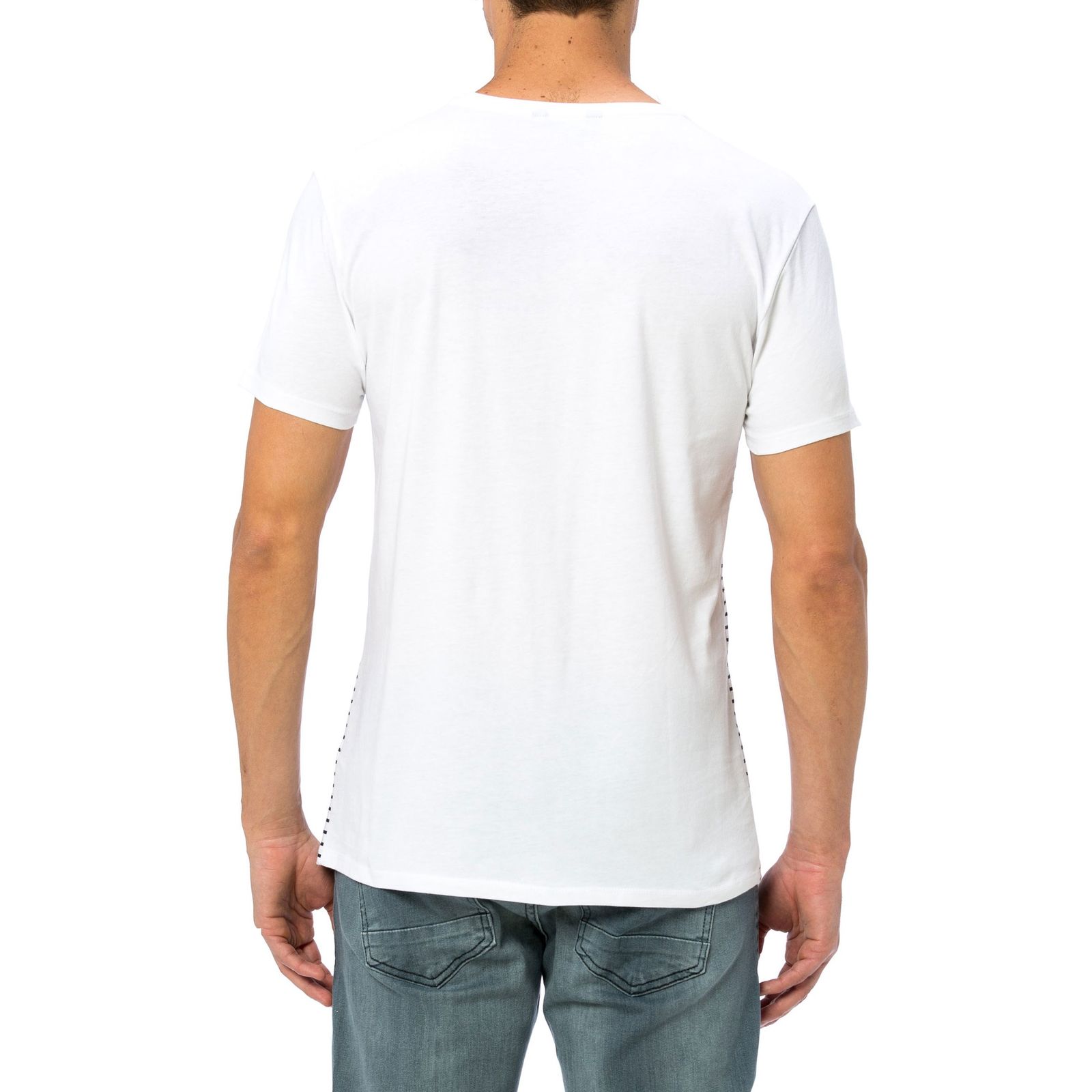 تی شرت نخی یقه گرد مردانه - ال سی وایکیکی - سفيد - 7