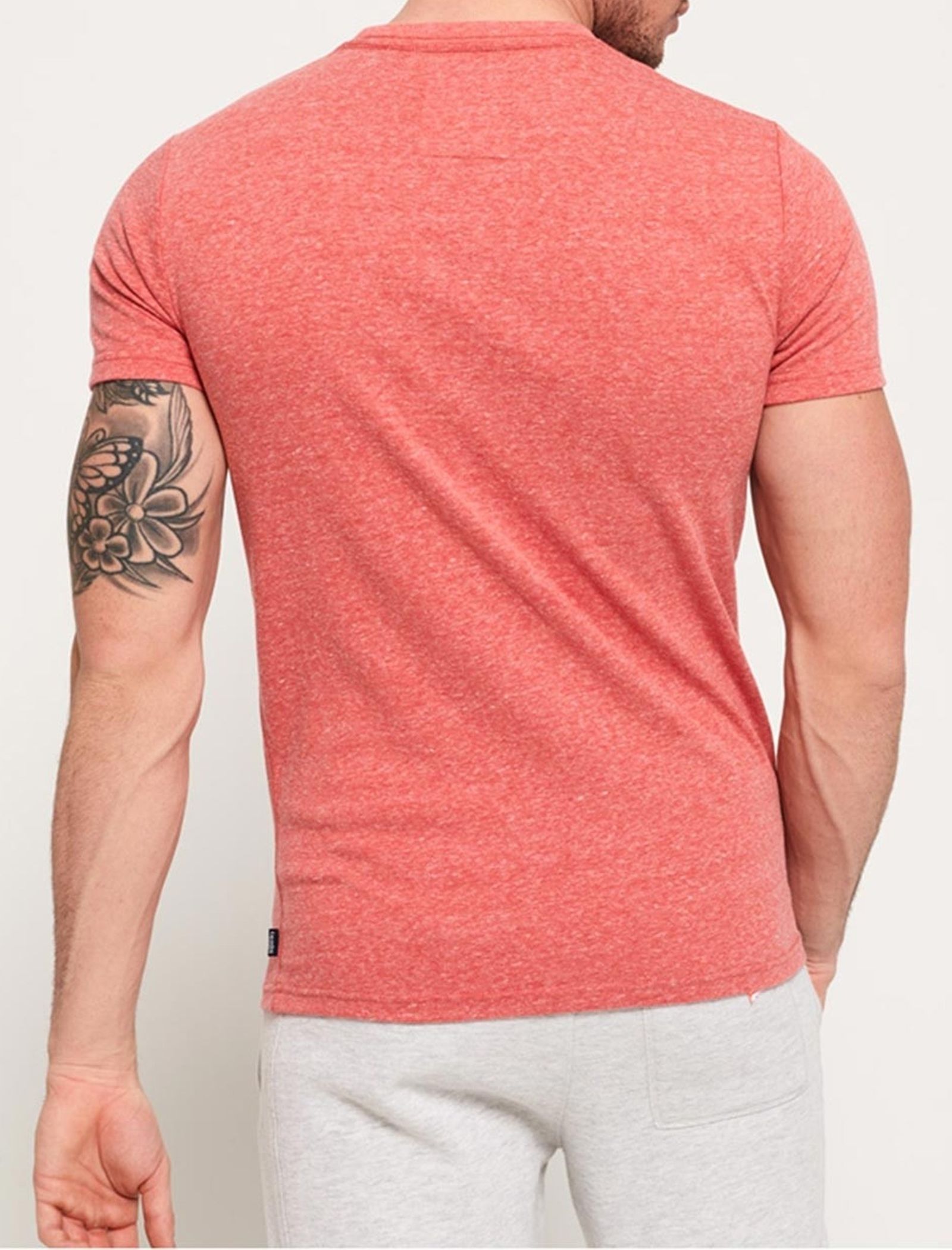 تی شرت یقه گرد مردانه - سوپردرای - قرمز - 5