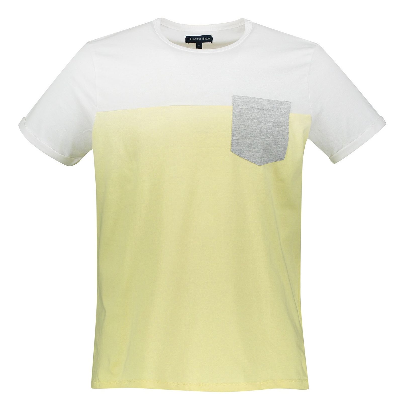 تی شرت نخی یقه گرد مردانه - یوپیم - زرد - 1