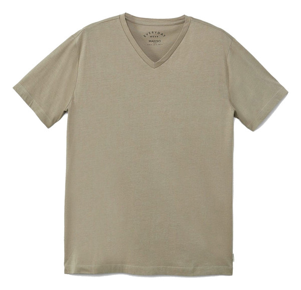 تی شرت نخی یقه هفت مردانه - مانگو