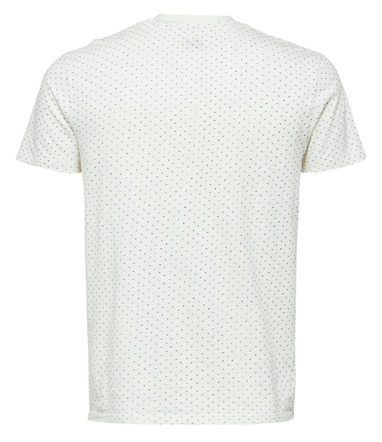 تی شرت نخی یقه گرد مردانه - سلکتد - سفيد - 4