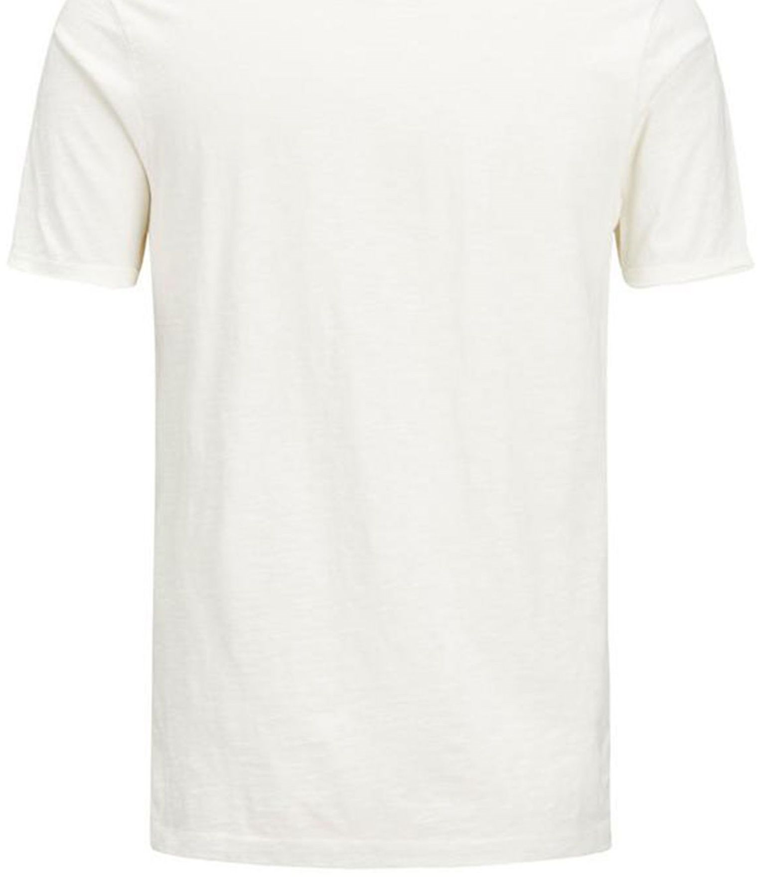 تی شرت نخی آستین کوتاه مردانه - جک اند جونز - سفيد - 4