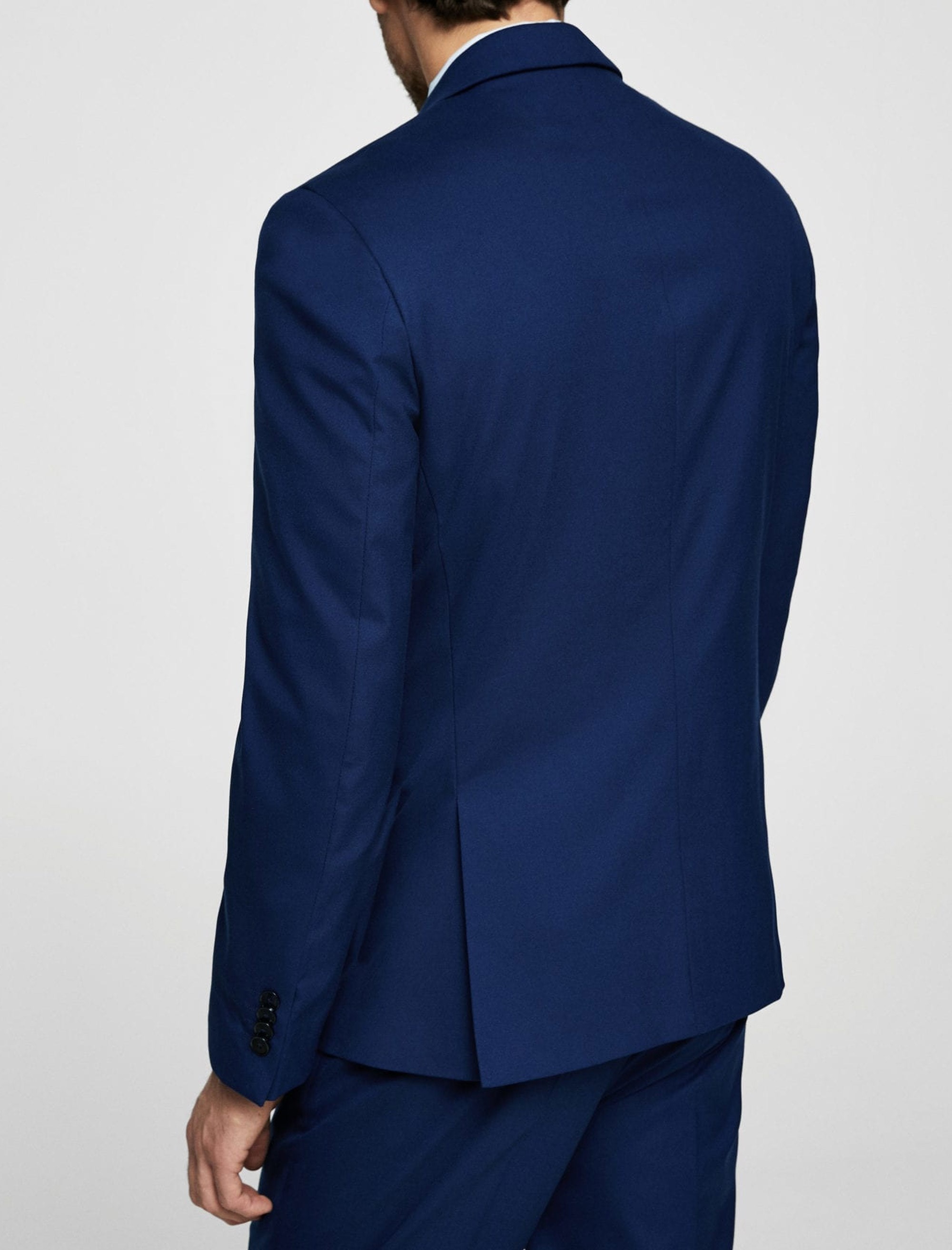 کت تک رسمی مردانه - مانگو - آبي  - 8