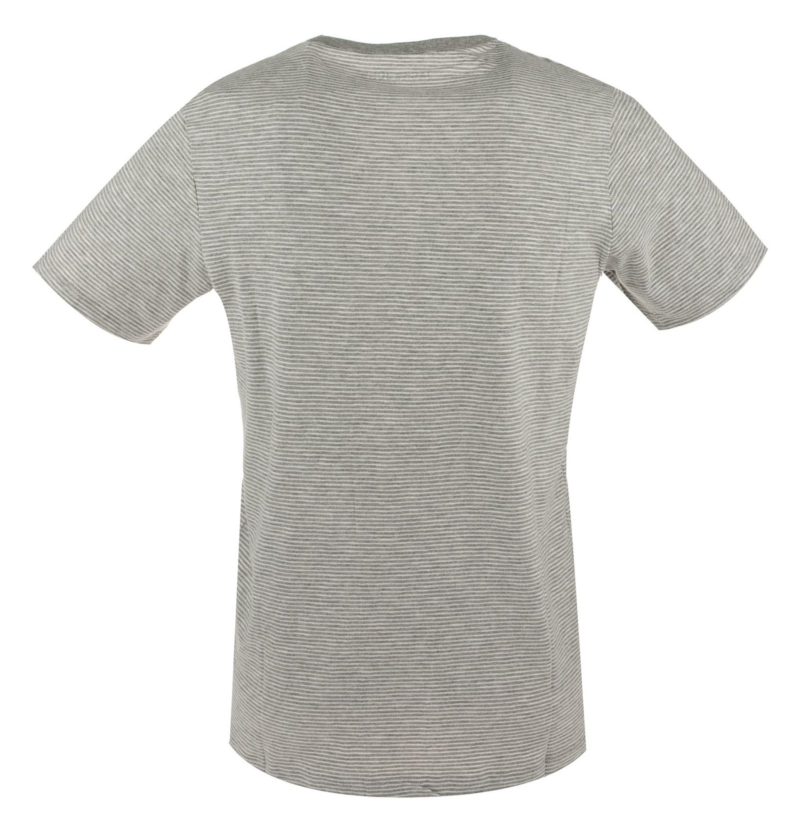 تی شرت نخی یقه گرد مردانه - جک اند جونز - طوسي روشن - 3