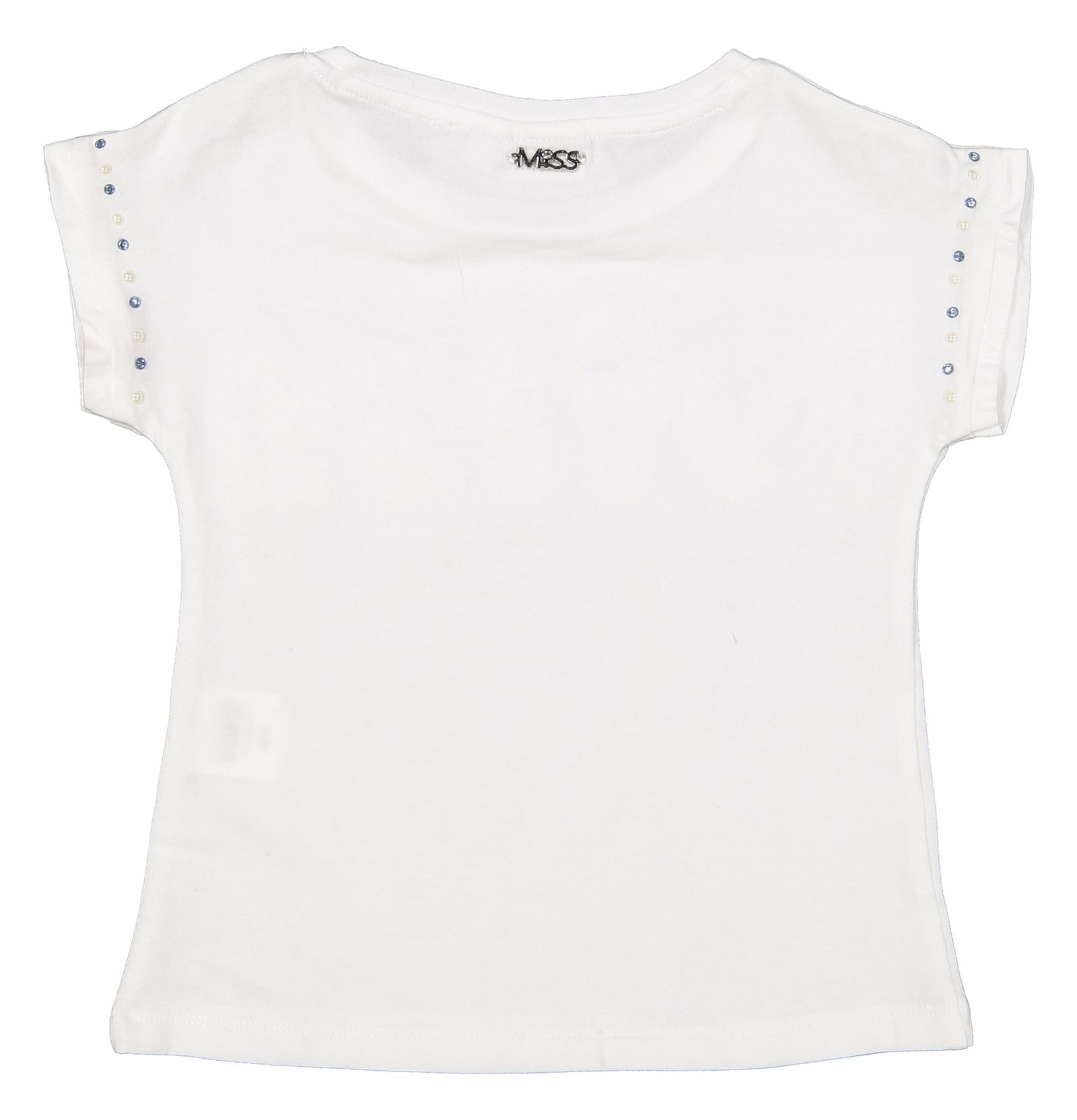 تی شرت نخی یقه گرد دخترانه - بلوکیدز - سفيد - 3