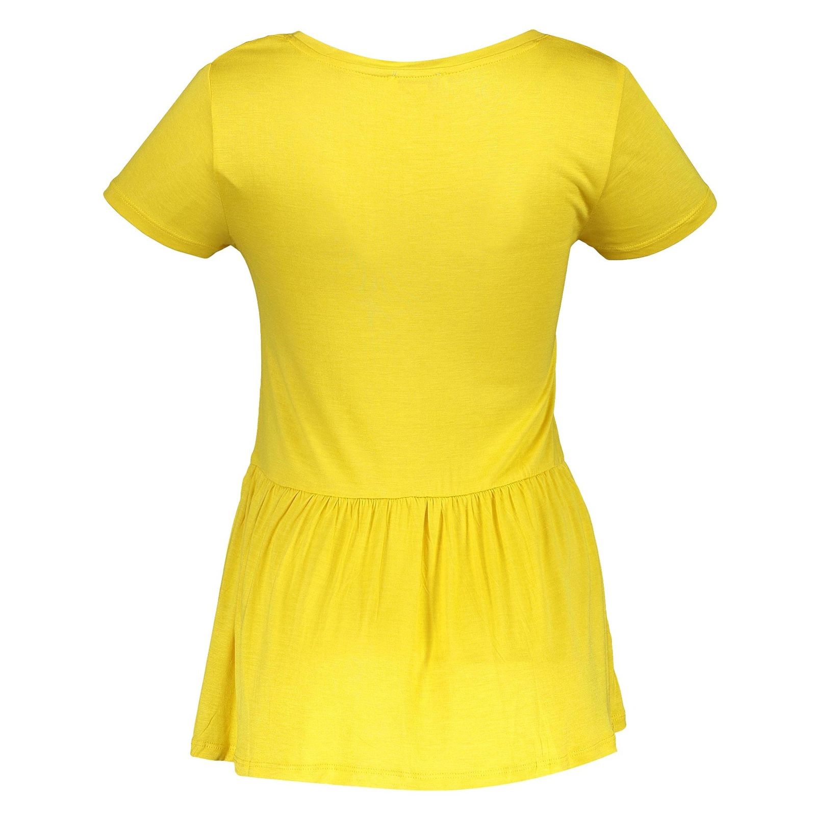 تی شرت ویسکوز یقه گرد زنانه - یوپیم - زرد  - 3