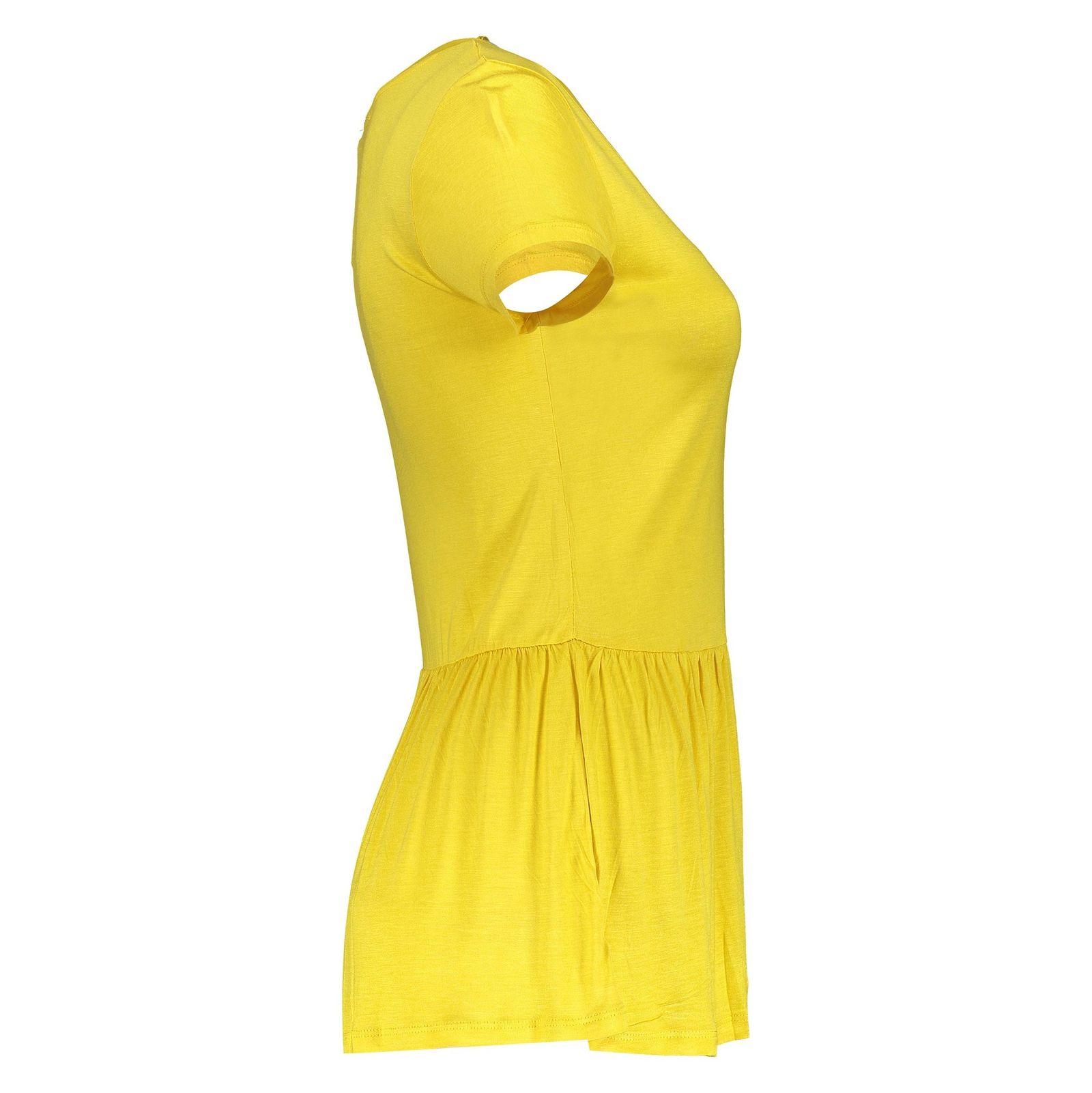 تی شرت ویسکوز یقه گرد زنانه - یوپیم - زرد  - 4
