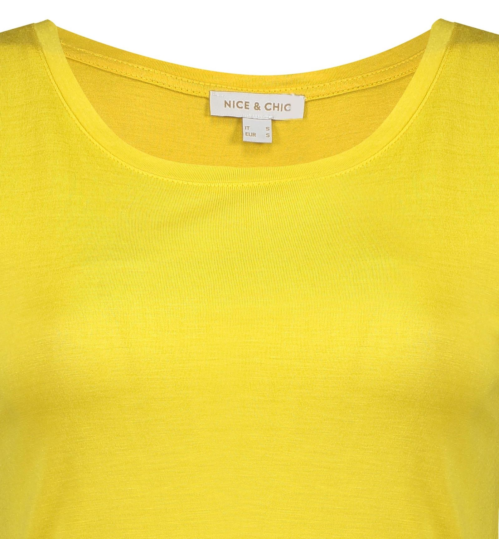 تی شرت ویسکوز یقه گرد زنانه - یوپیم - زرد  - 5