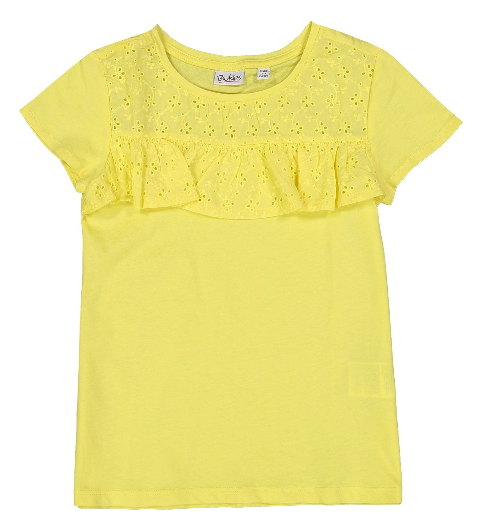 تی شرت یقه گرد دخترانه - بلوکیدز - زرد - 2
