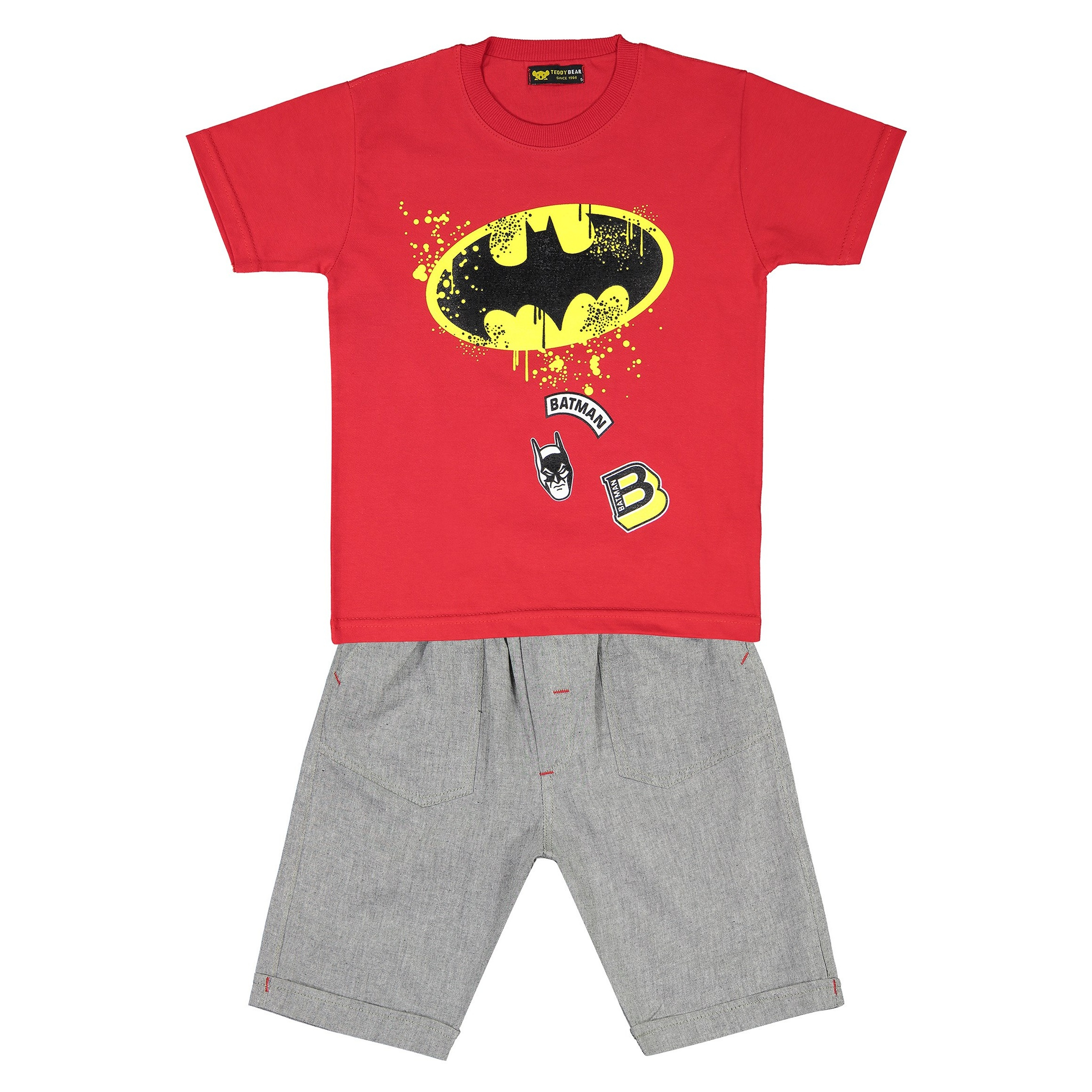 تی شرت و شلوارک نخی پسرانه Batman - خرس کوچولو