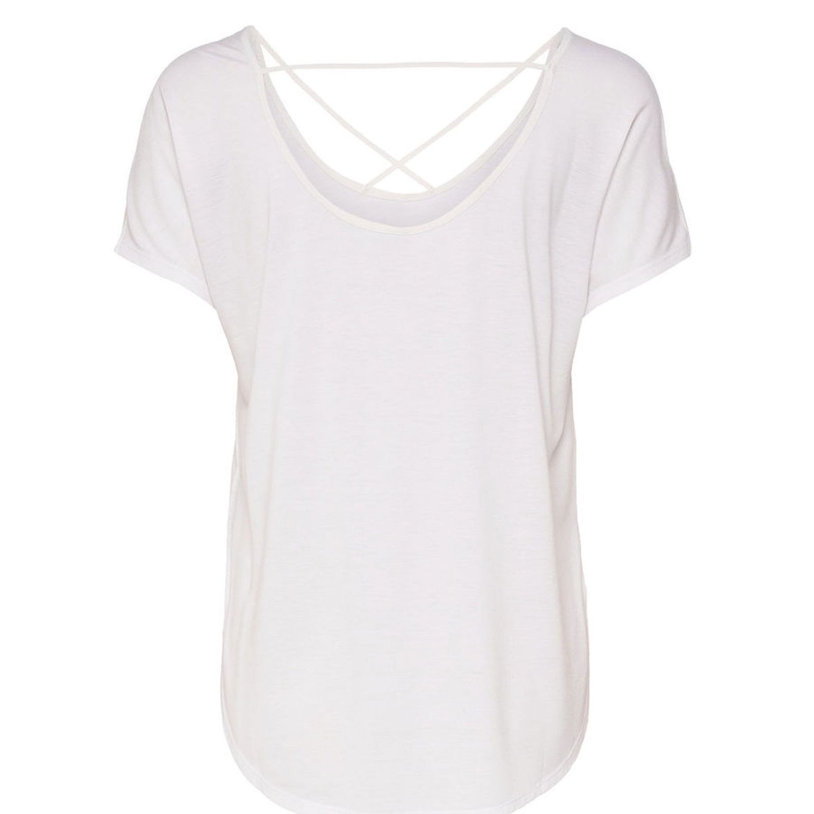 تی شرت یقه هفت زنانه - اونلی - سفيد - 3
