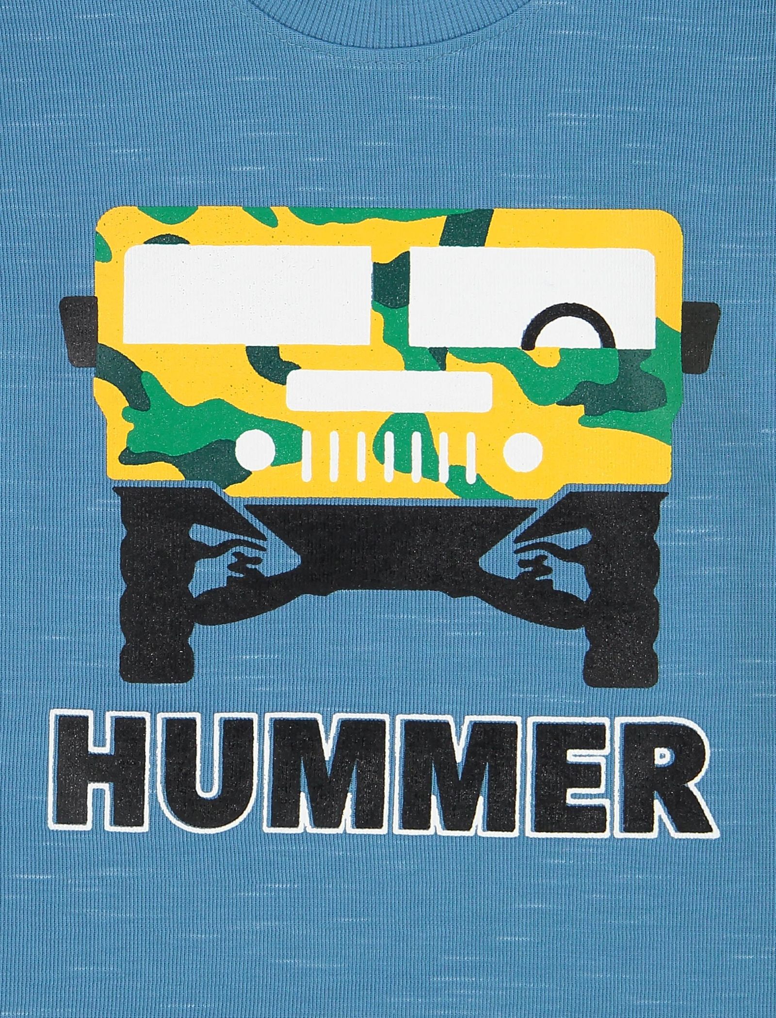 تی شرت نخی آستین بلند پسرانه Hummer - خرس کوچولو - آبي روشن  - 5