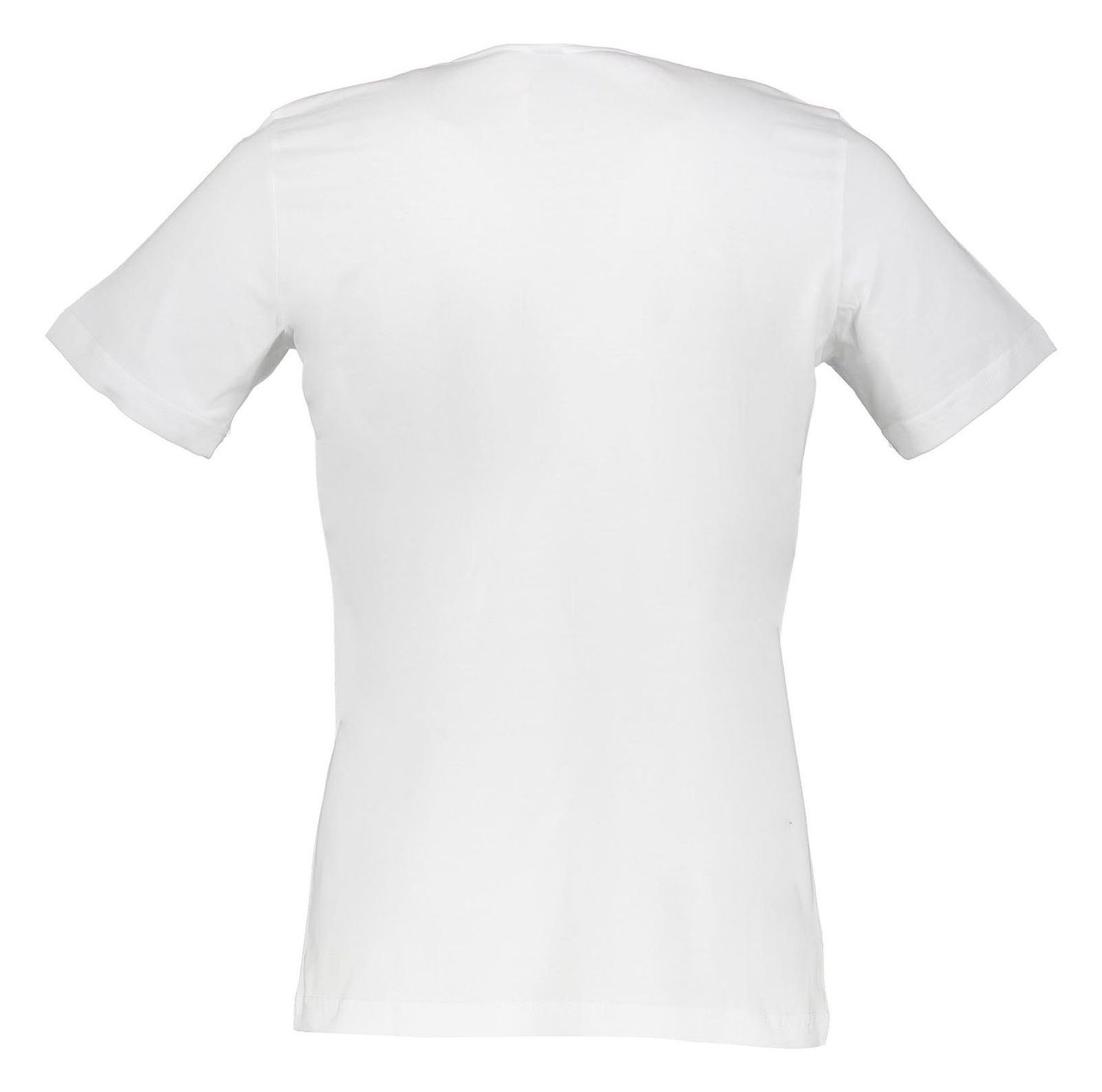 تی شرت نخی یقه هفت مردانه - جامه پوش آرا - سفيد - 3
