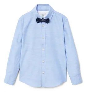 پیراهن نخی آستین بلند پسرانه - مانگو