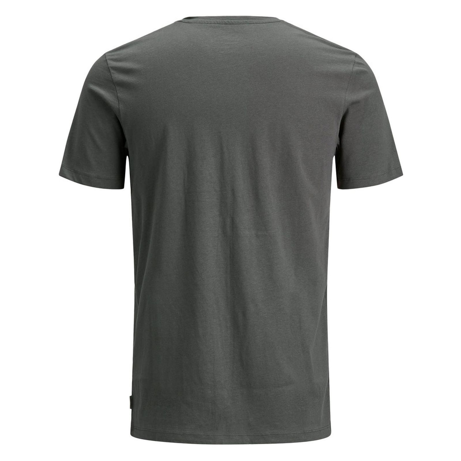 تی شرت نخی یقه گرد مردانه - جک اند جونز - زغالي - 3