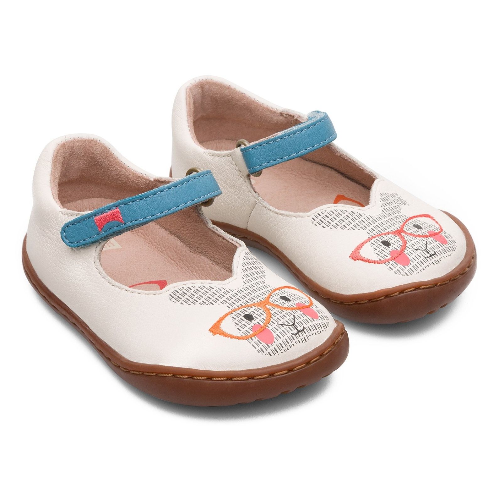 کفش چرم چسبی نوزادی دخترانه - کمپر - سفيد - 7