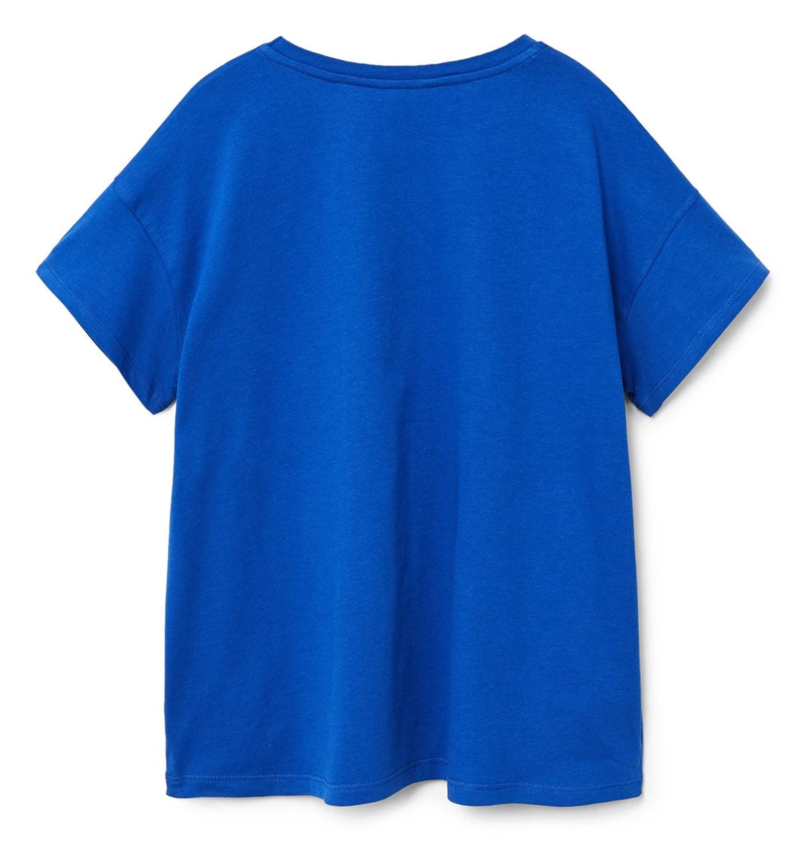 تی شرت نخی یقه گرد دخترانه - مانگو - آبي  - 4