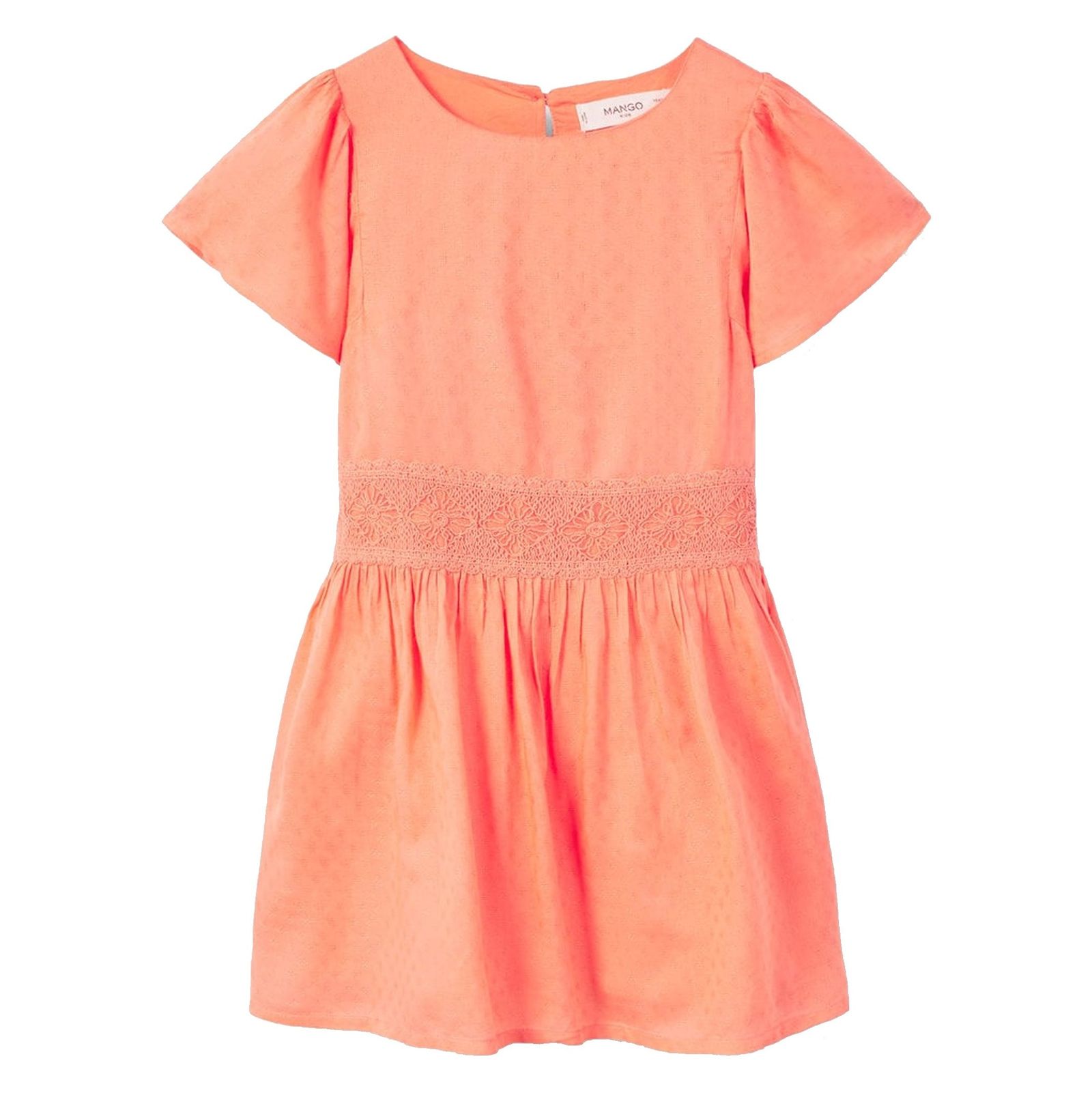 پیراهن ویسکوز روزمره دخترانه - مانگو - نارنجي - 1