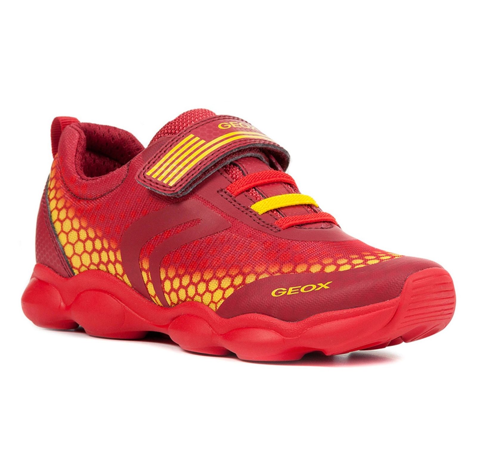 کفش دویدن چسبی پسرانه JR Munfrey - جی اوکس - قرمز و زرد - 7