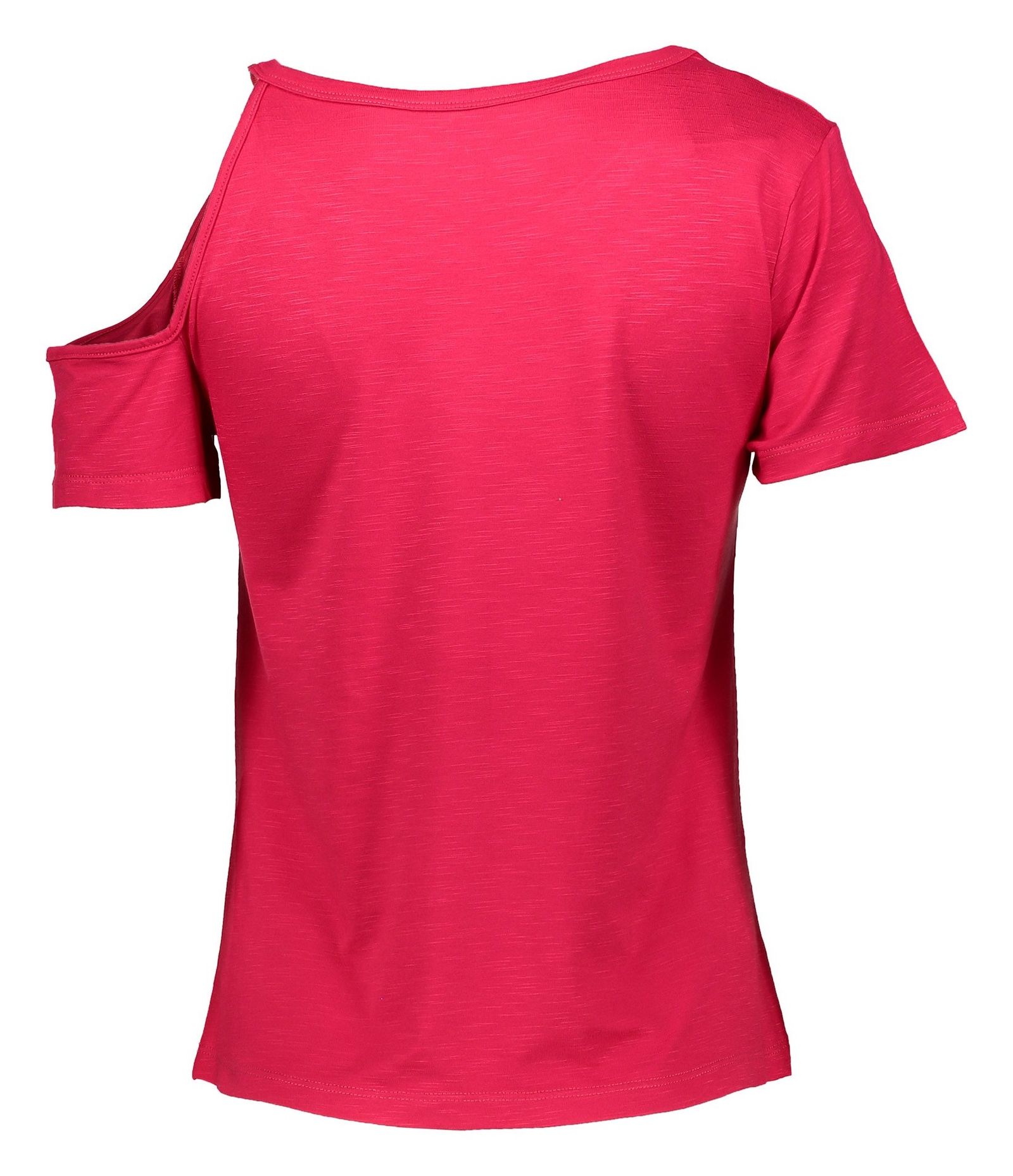 تی شرت نخی یقه گرد زنانه - گارودی - قرمز - 3