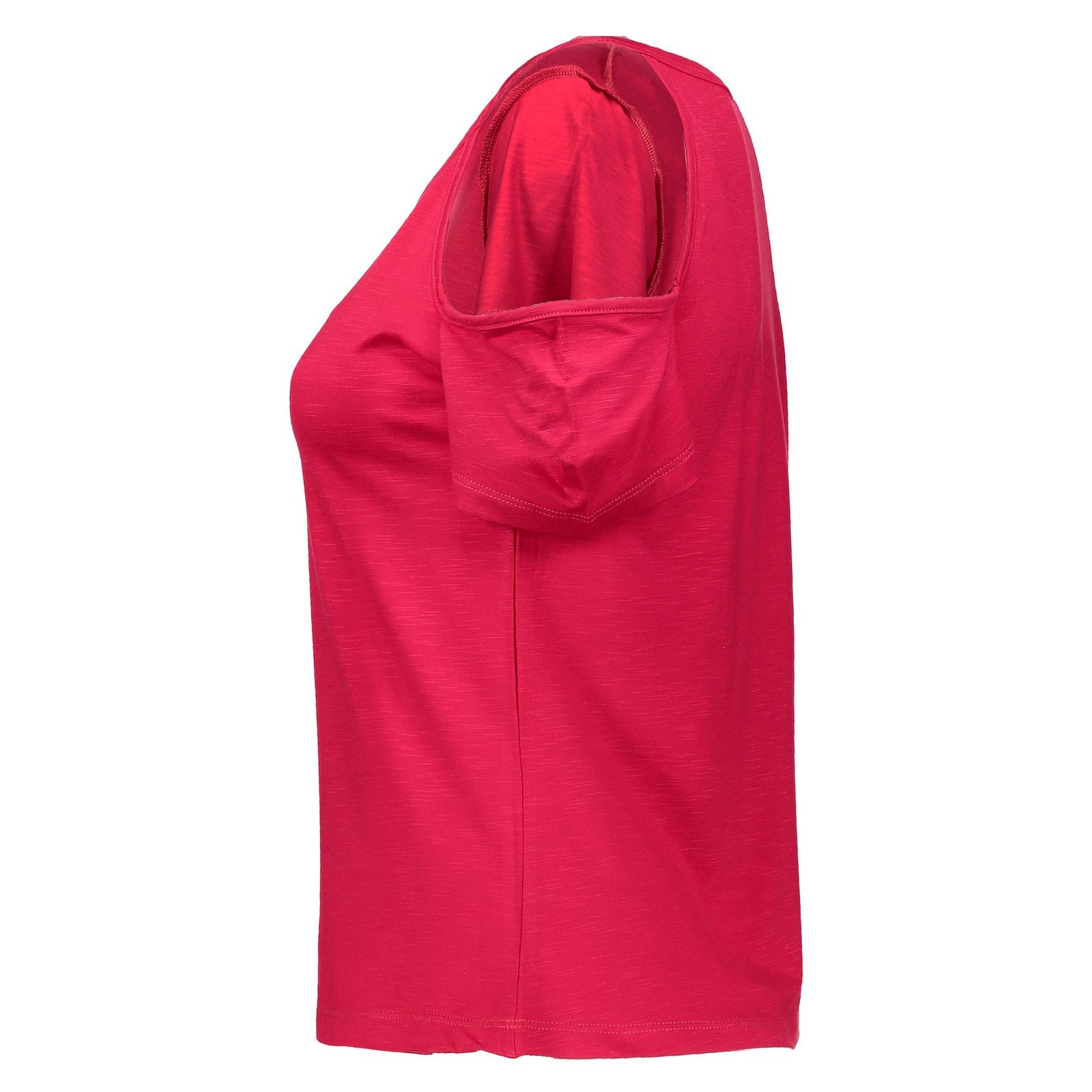 تی شرت نخی یقه گرد زنانه - گارودی - قرمز - 5