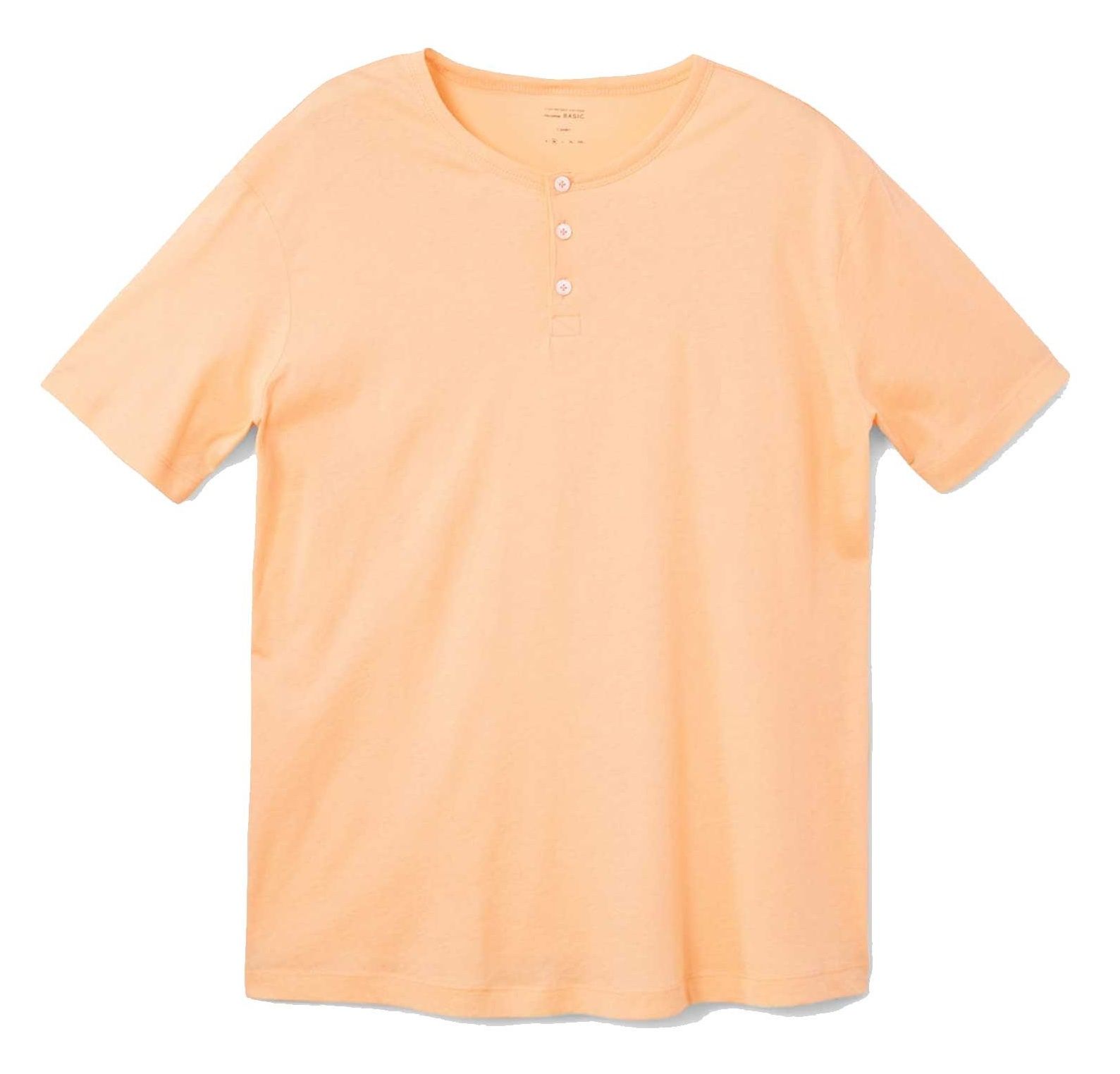 تی شرت نخی یقه گرد مردانه - مانگو - نارنجي - 2