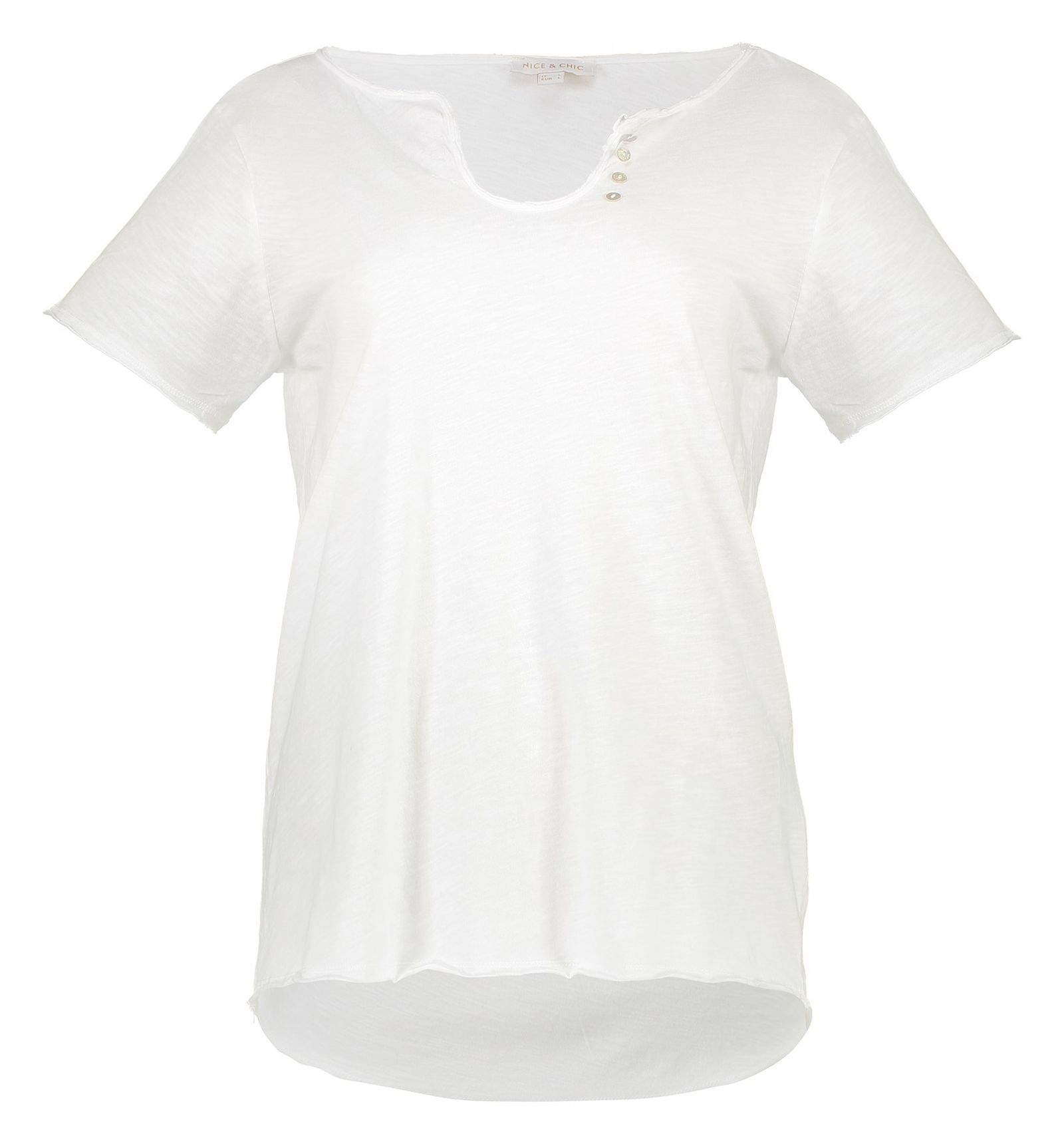 تی شرت نخی یقه گرد زنانه - یوپیم - سفيد - 1