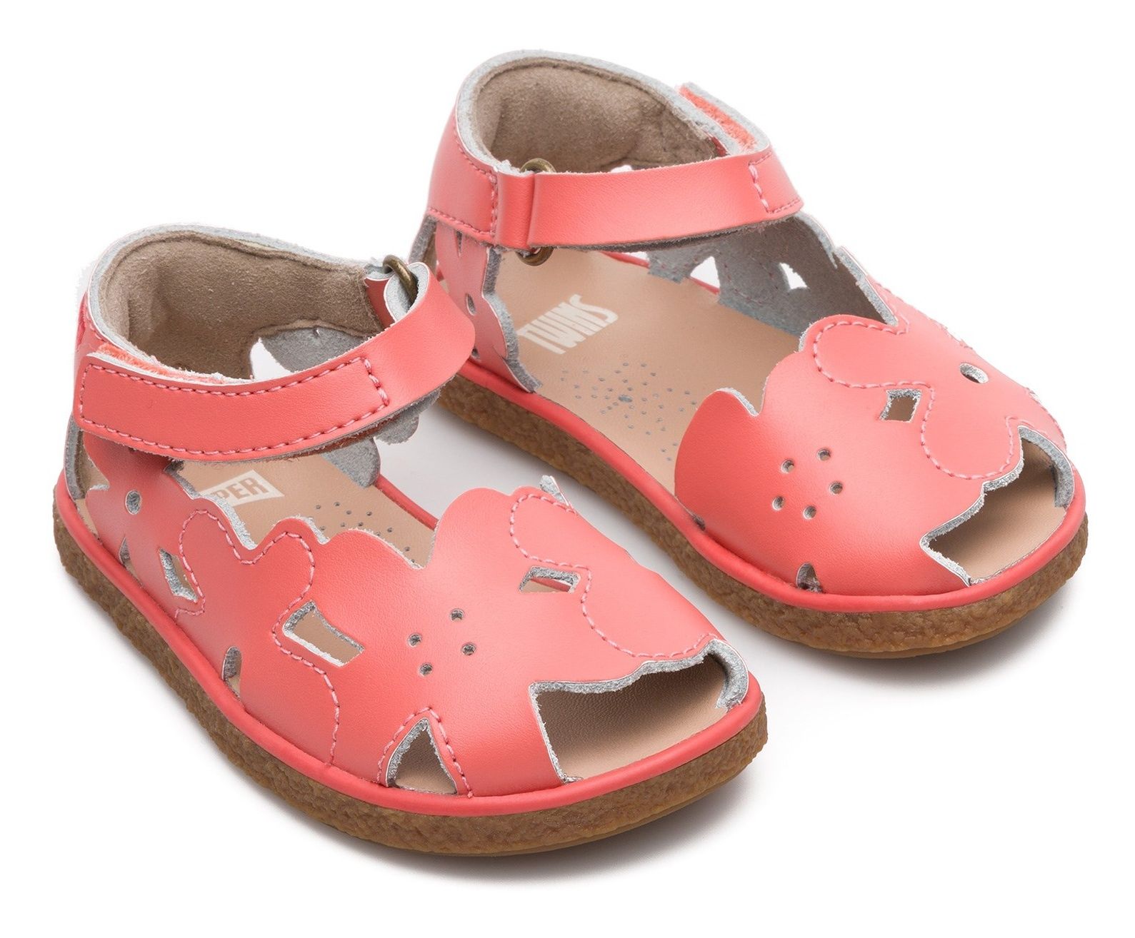 کفش چرم چسبی نوزادی دخترانه - کمپر - صورتي - 6