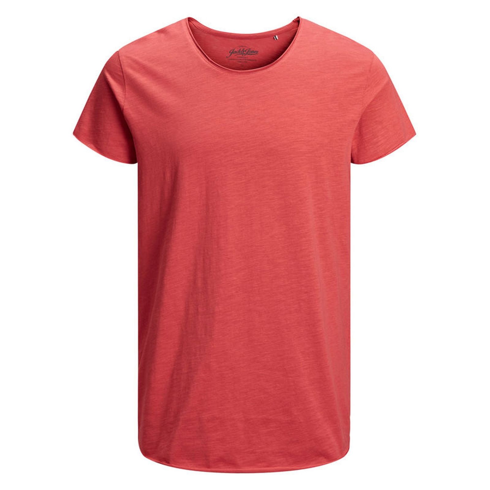 تی شرت نخی یقه گرد مردانه - جک اند جونز - قرمز - 2