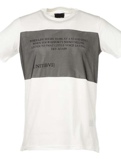 تی شرت نخی یقه گرد مردانه - یونیتی