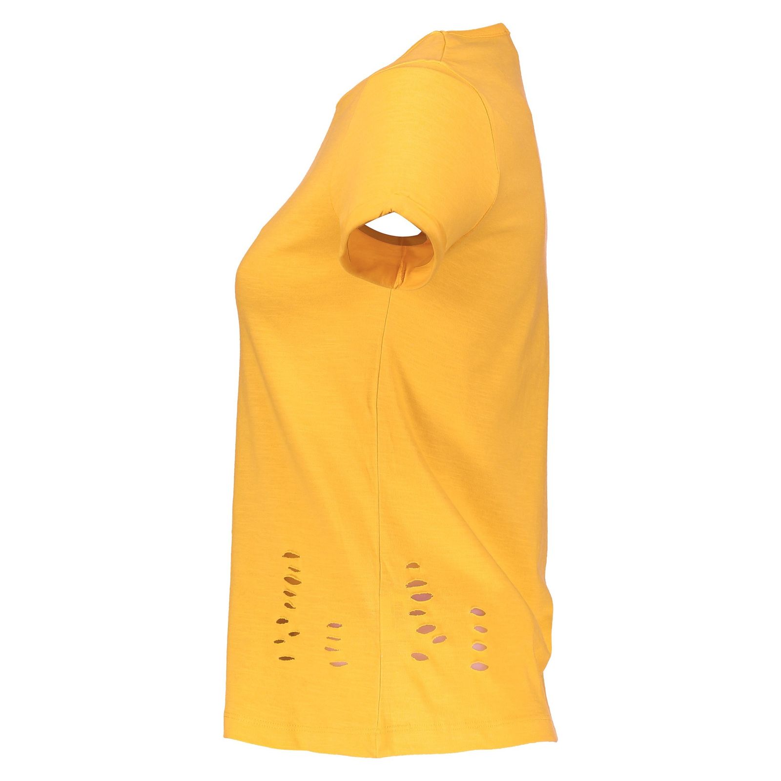 تی شرت نخی یقه گرد زنانه - یوپیم - زرد - 4