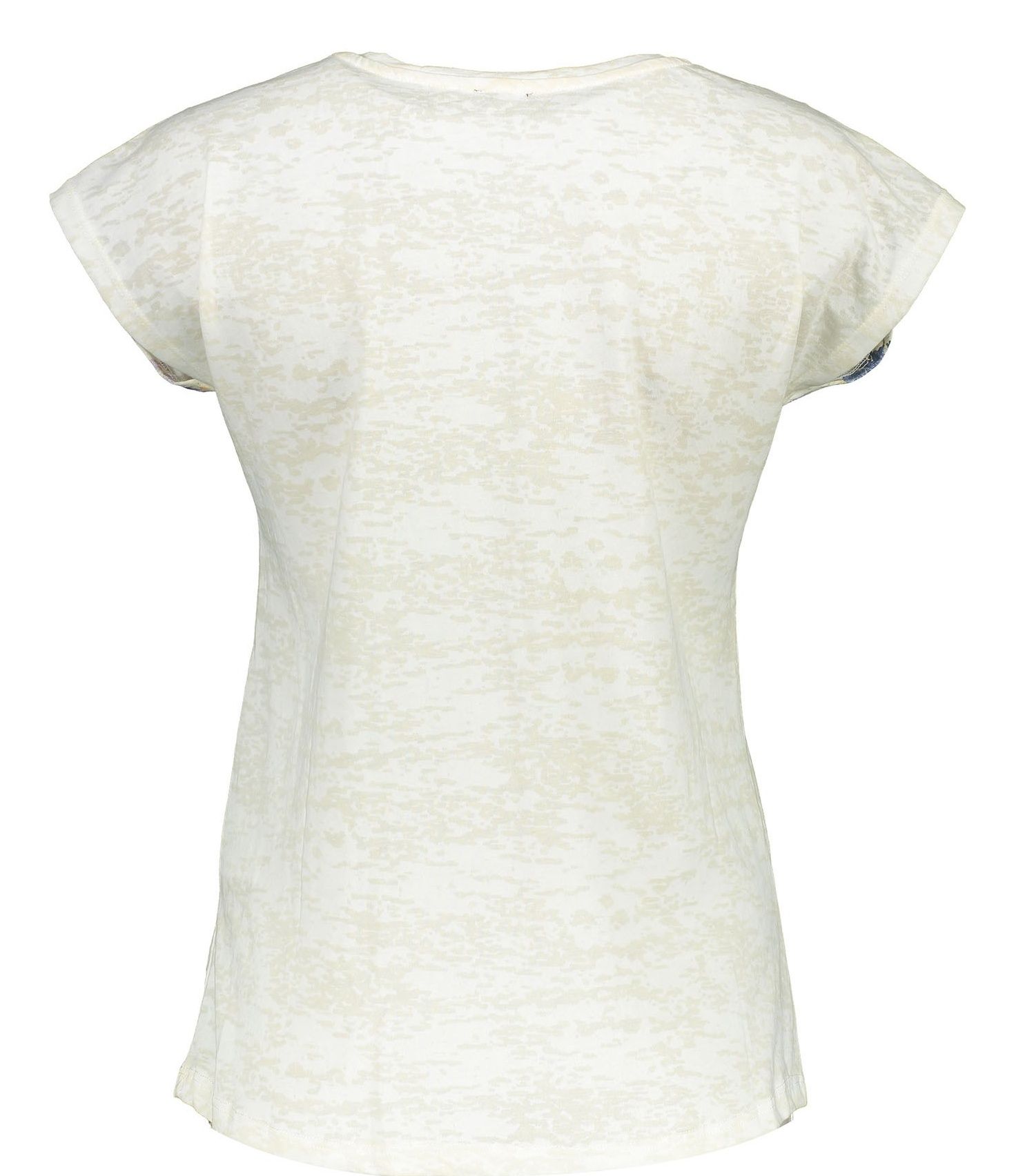 تی شرت یقه گرد زنانه - یوپیم - کرم - 3