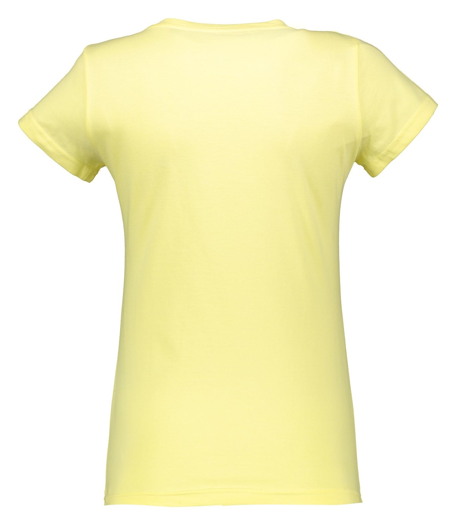 تی شرت نخی یقه گرد زنانه - ناربن - زرد - 3