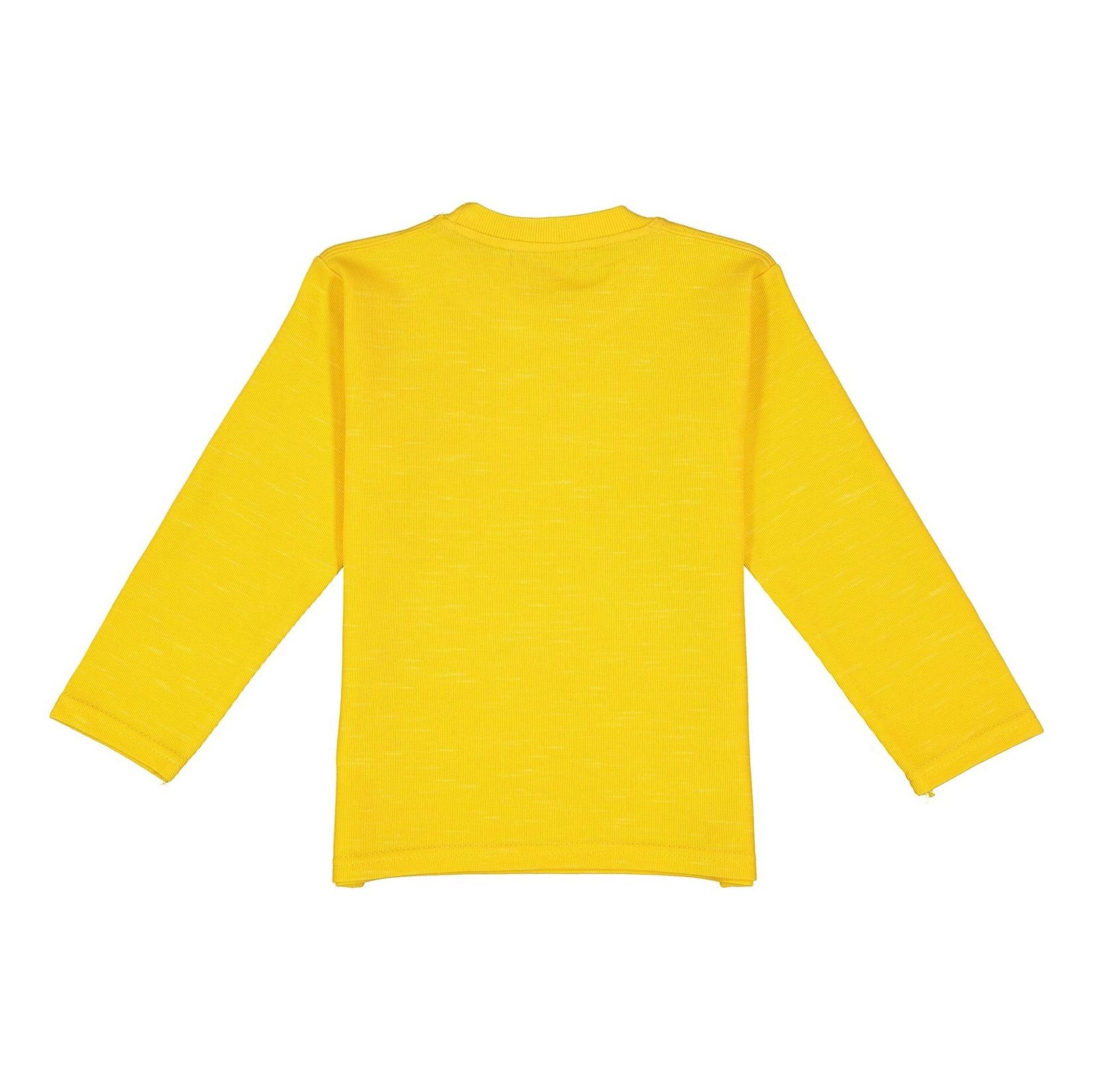تی شرت نخی آستین بلند پسرانه Hummer - خرس کوچولو - زرد  - 3