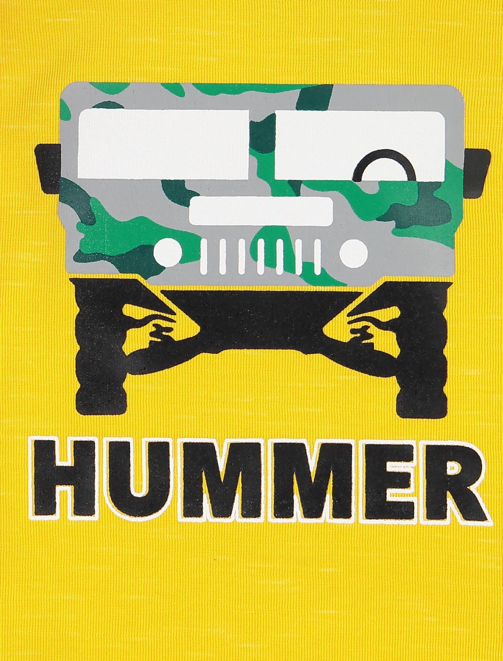 تی شرت نخی آستین بلند پسرانه Hummer - خرس کوچولو - زرد  - 4