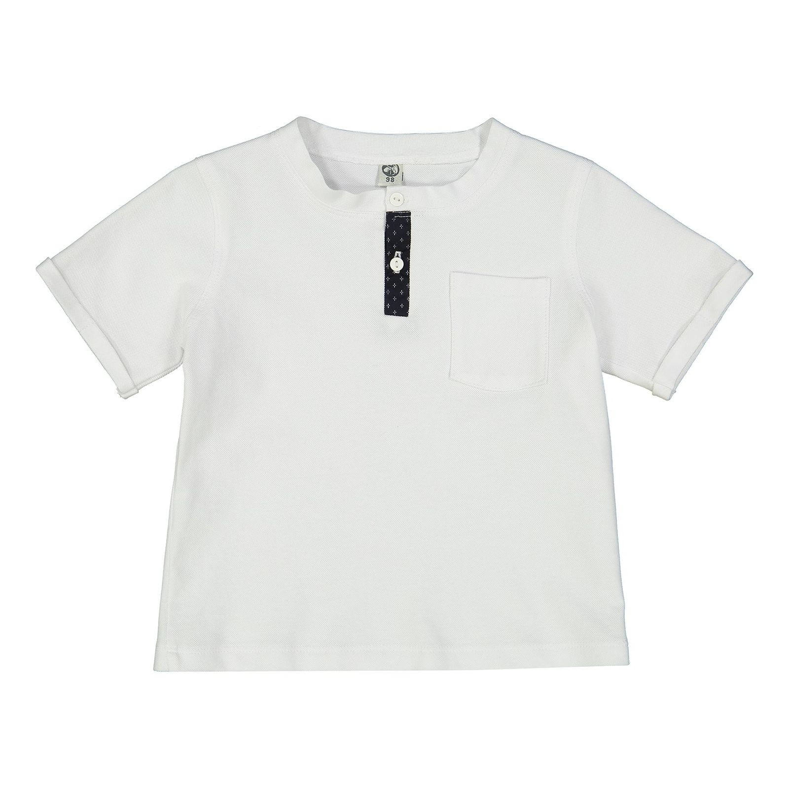 تی شرت نخی یقه گرد پسرانه آرش - دایان - سفید - 3
