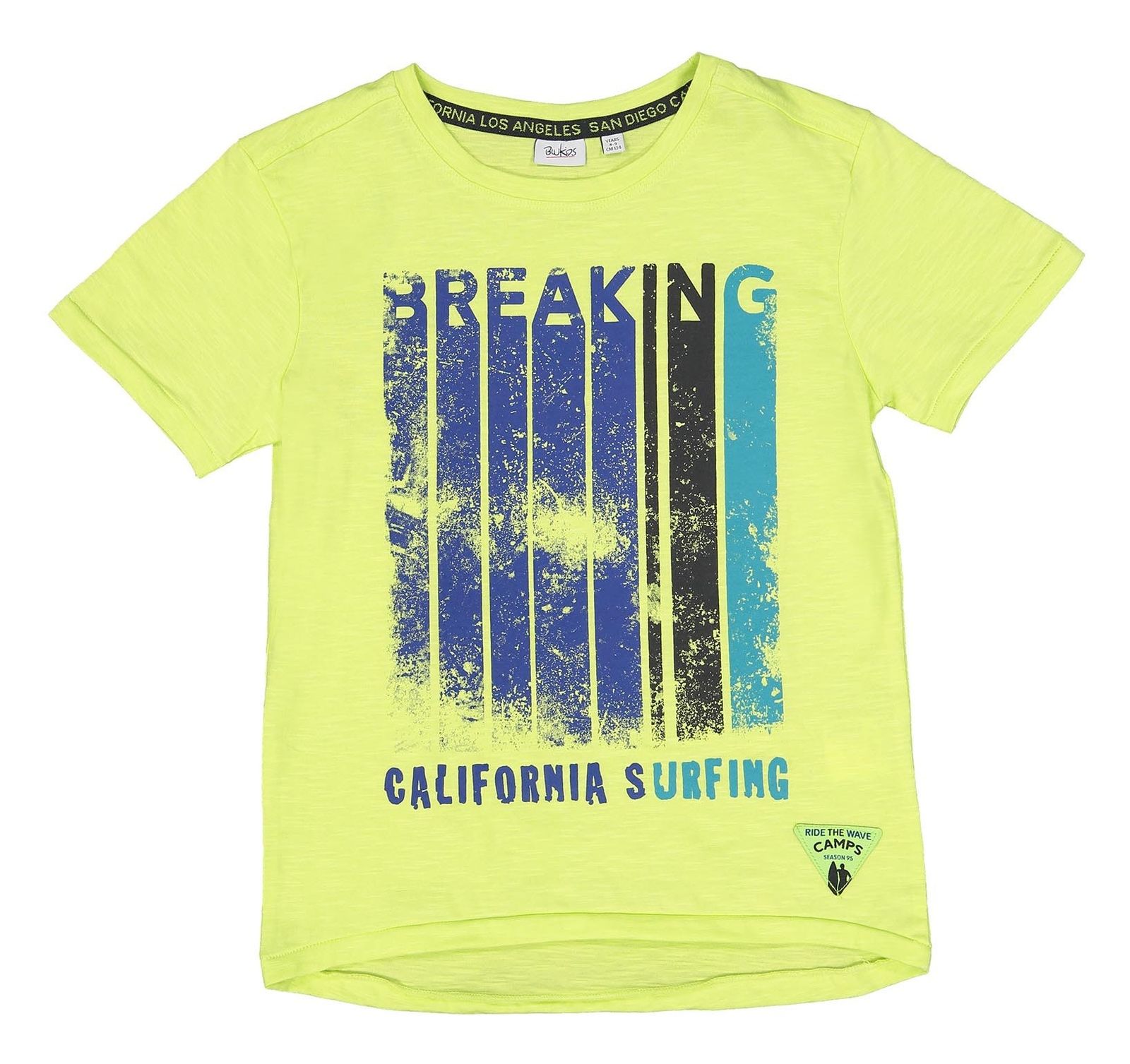 تی شرت نخی یقه گرد پسرانه - بلوکیدز - سبز روشن  - 2