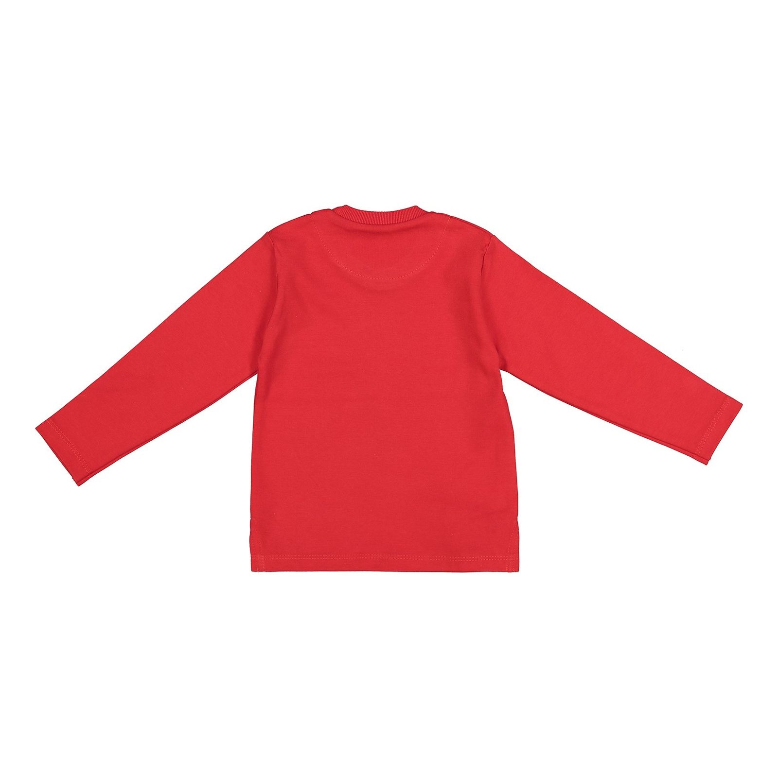 تی شرت نخی یقه گرد پسرانه - سون پون - قرمز - 4