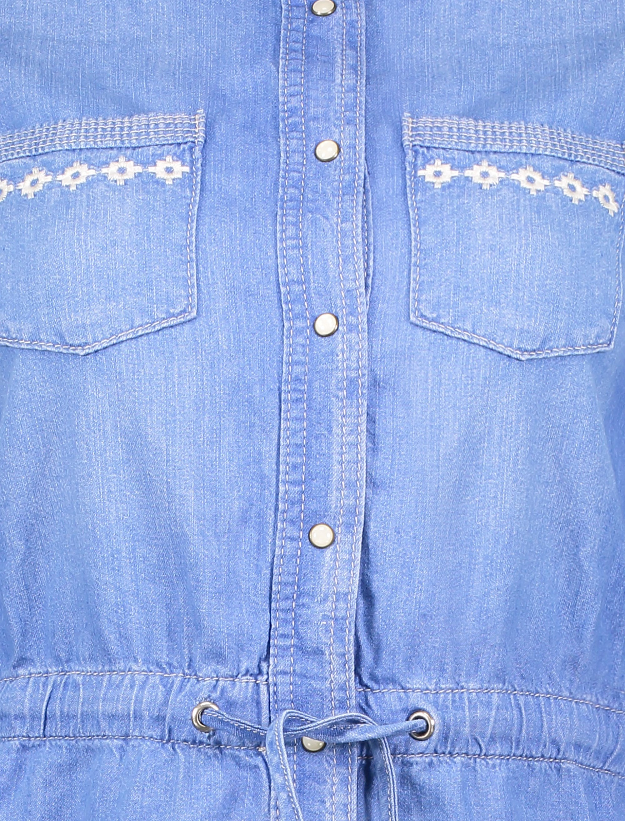 پیراهن جین روزمره دخترانه - پپه جینز - آبي  - 5
