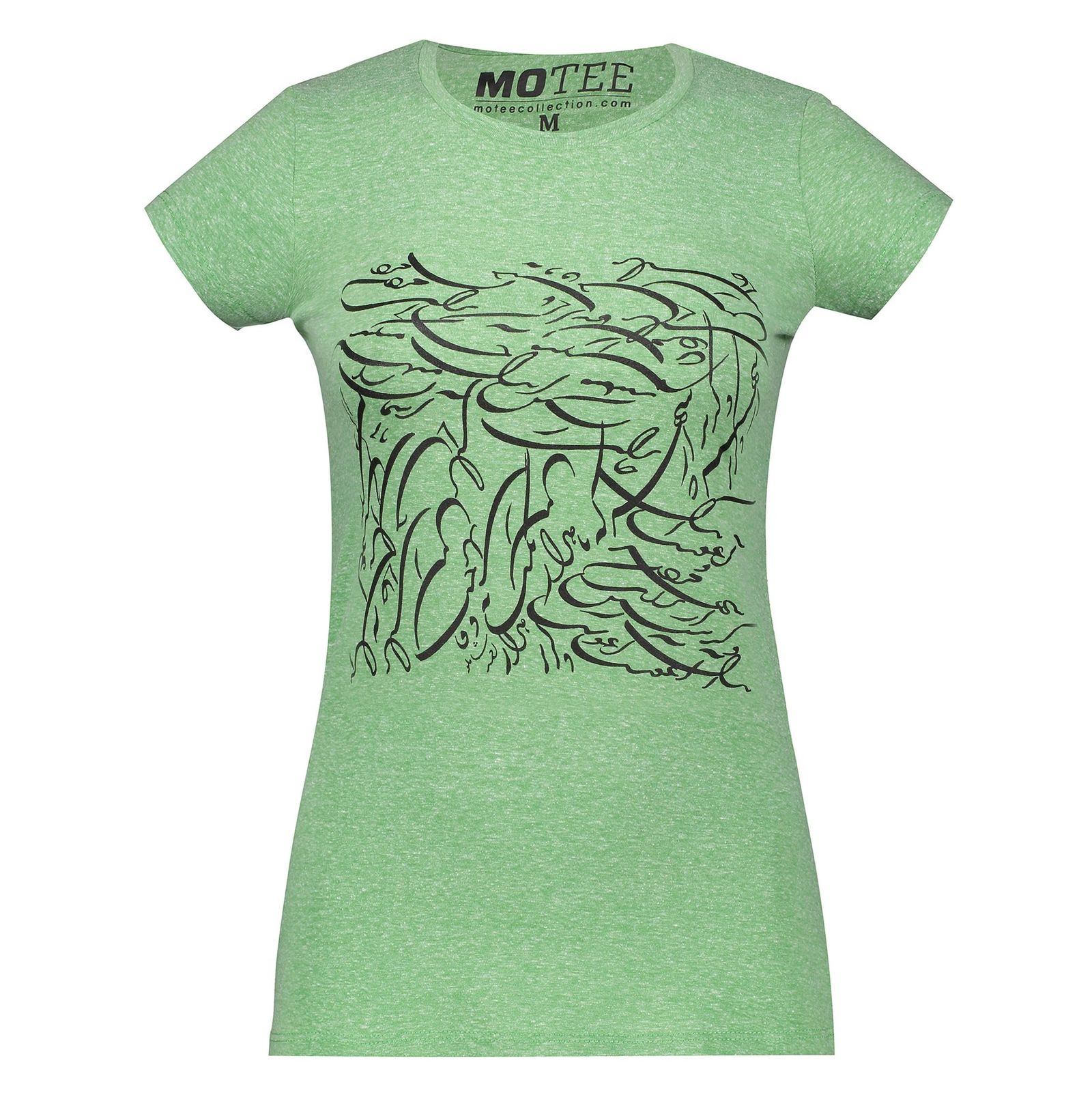 تی شرت یقه گرد زنانه - متی - سبز - 2