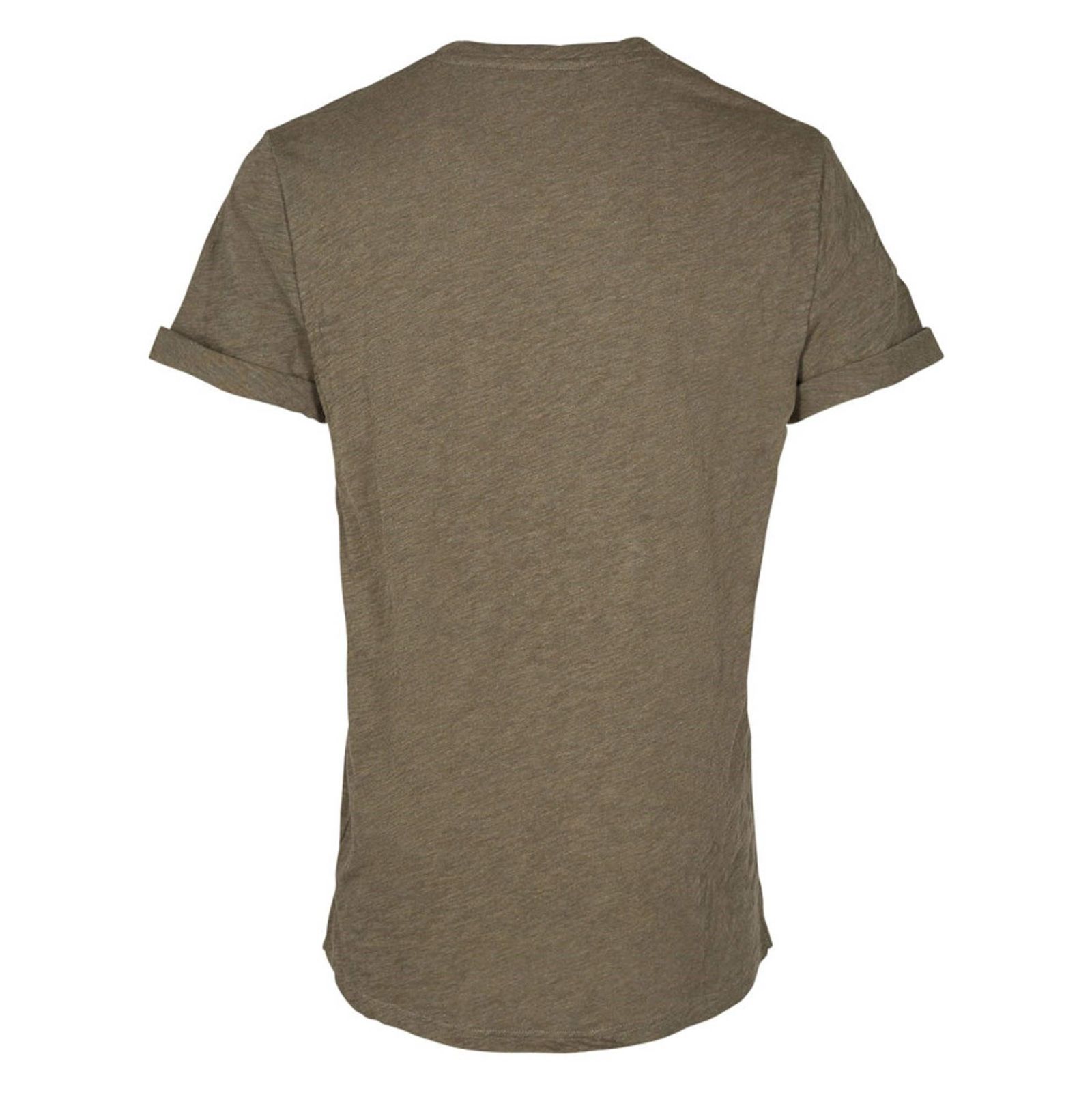 تی شرت نخی یقه هفت مردانه Earlham - مینیموم - خاکي - 3