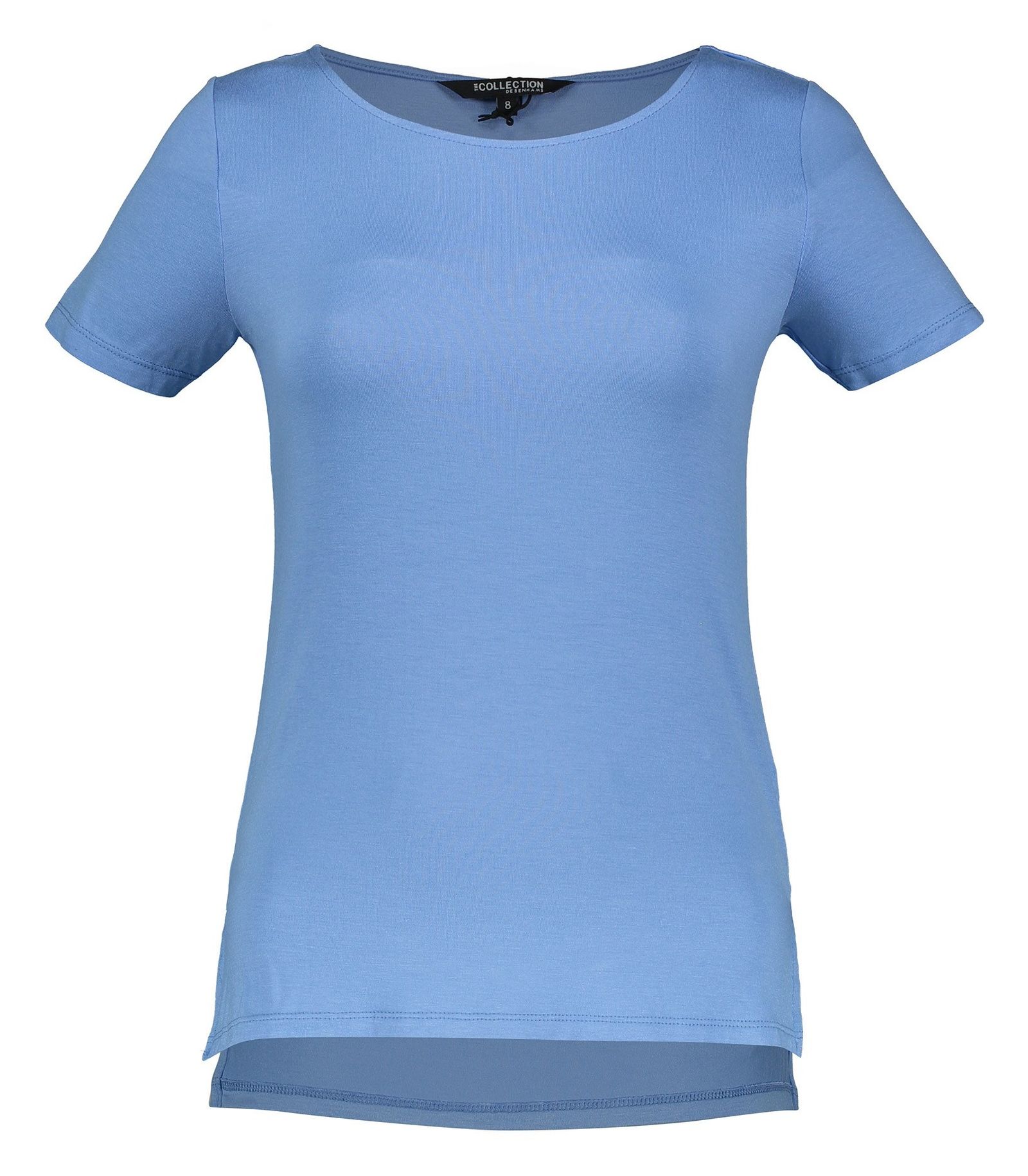 تی شرت ویسکوز یقه گرد زنانه - کالکشن - آبي - 2