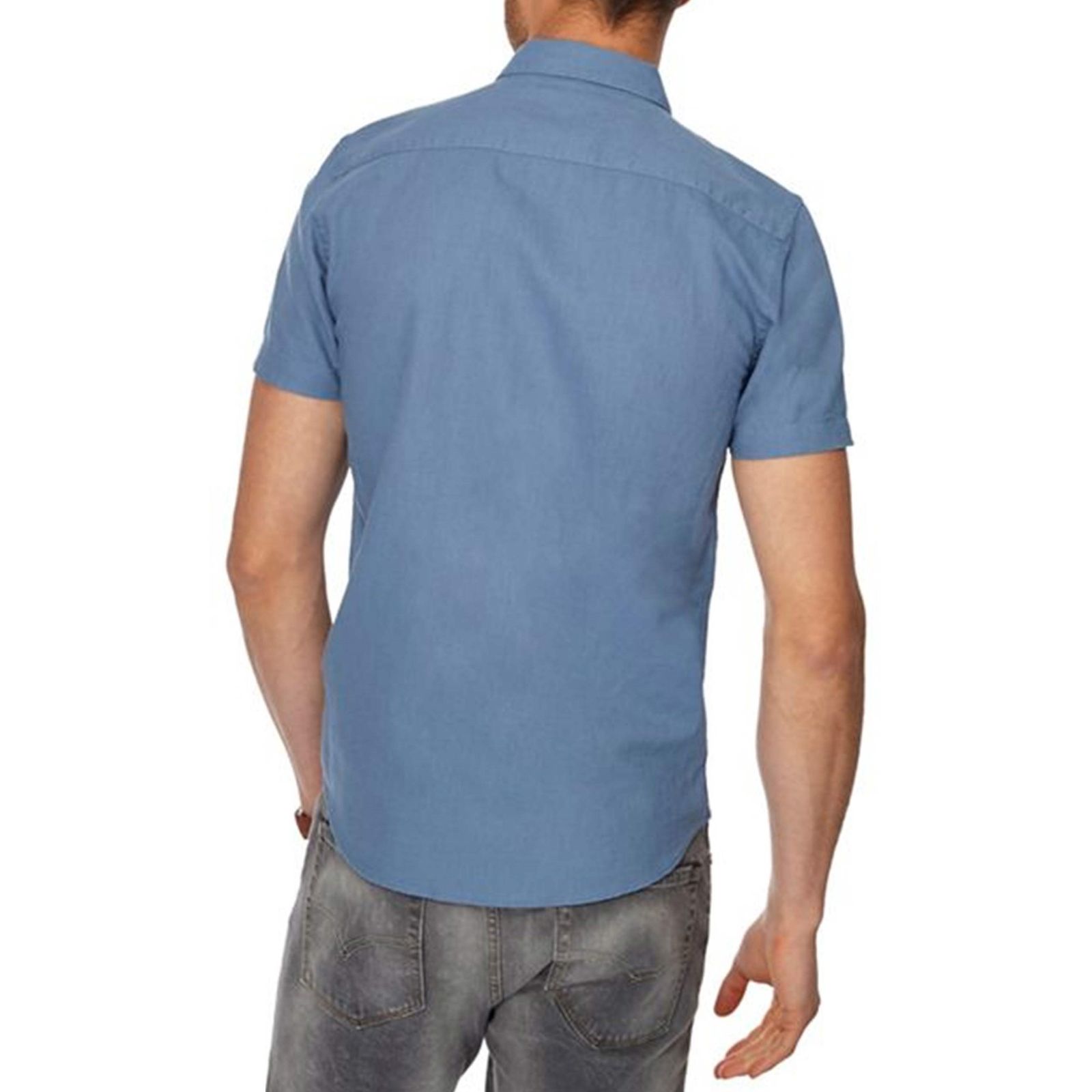 پیراهن آستین کوتاه مردانه - رد هرینگ - آبي - 4