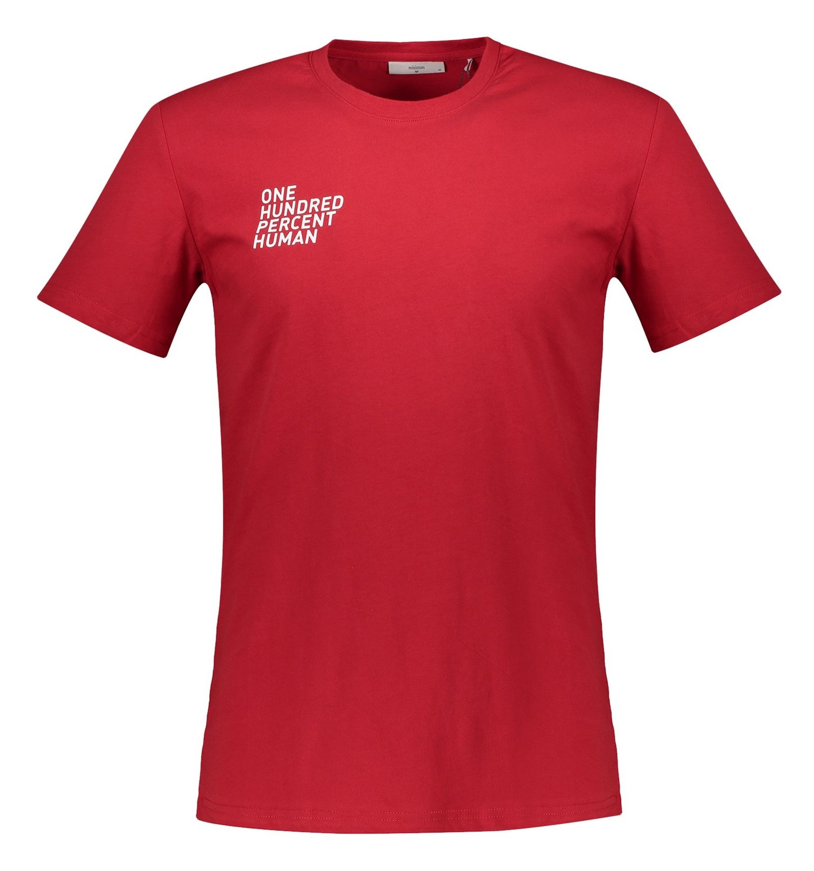 تی شرت نخی یقه گرد مردانه - مینیموم - قرمز - 1