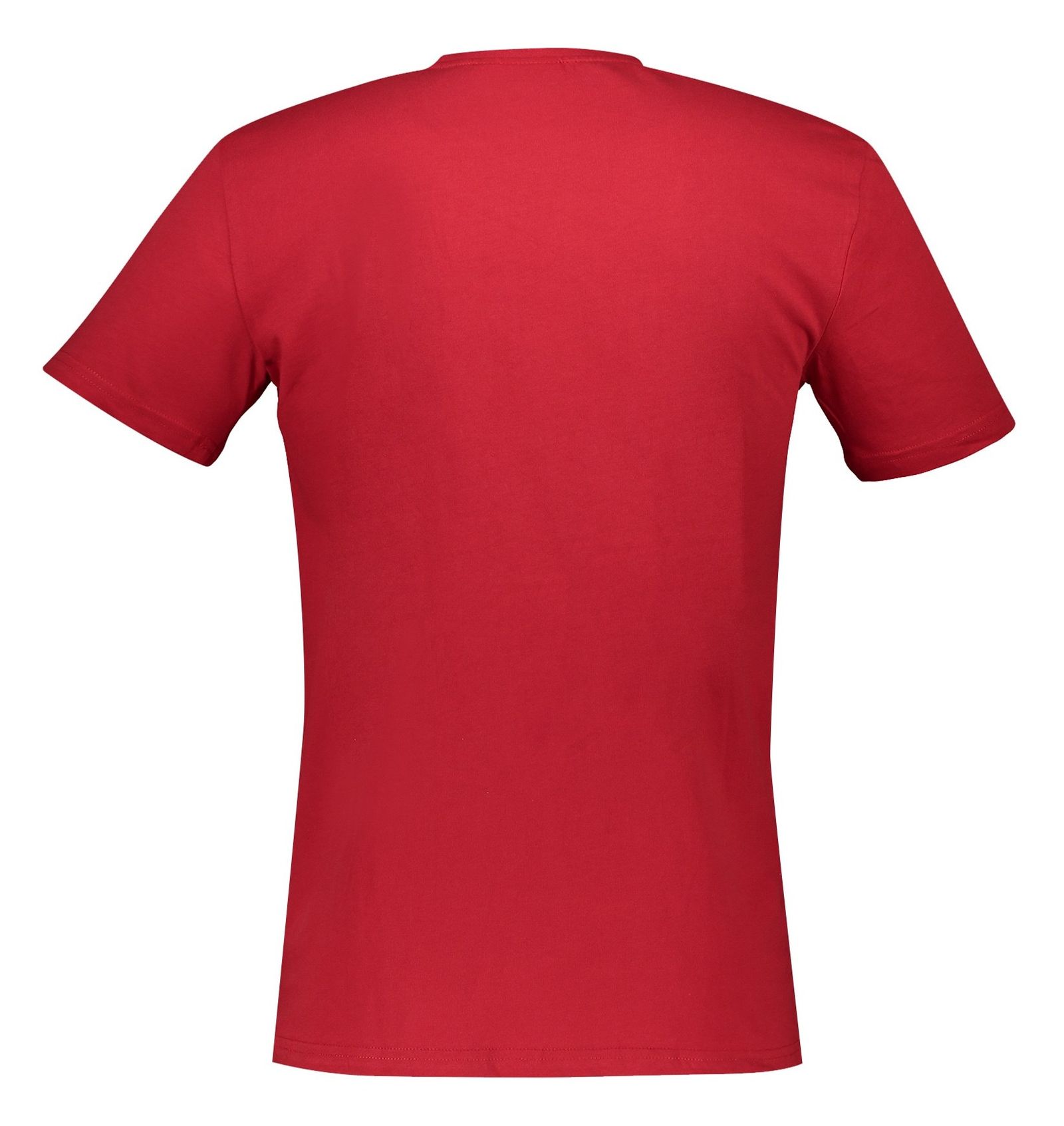 تی شرت نخی یقه گرد مردانه - مینیموم - قرمز - 3